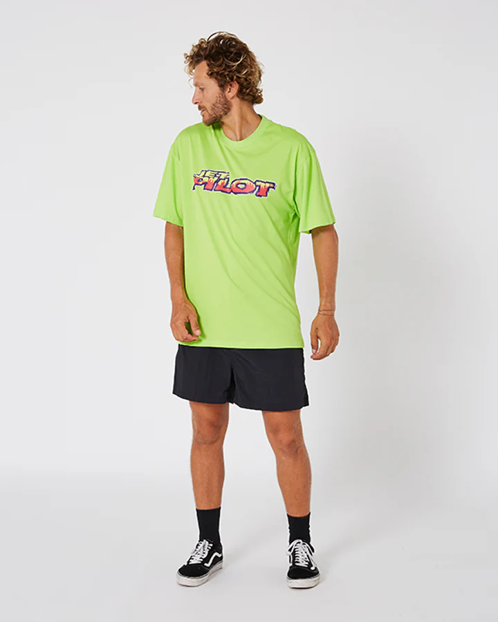 Jetpilot Colour Vision Mens Tee - Neon Lime - Image 6