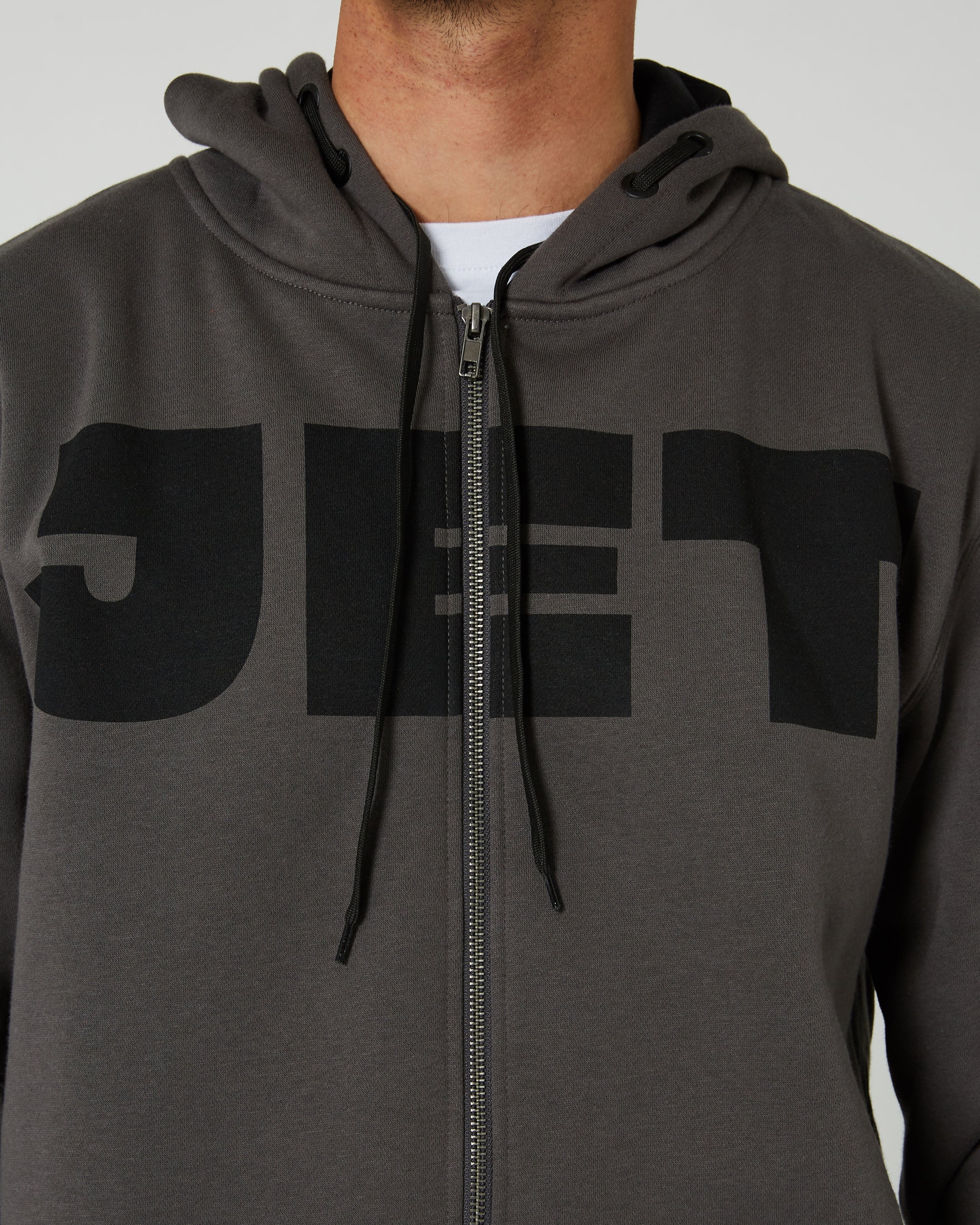 Jetpilot Divided Mens Zip-Up Hoodie - Black - Image 12