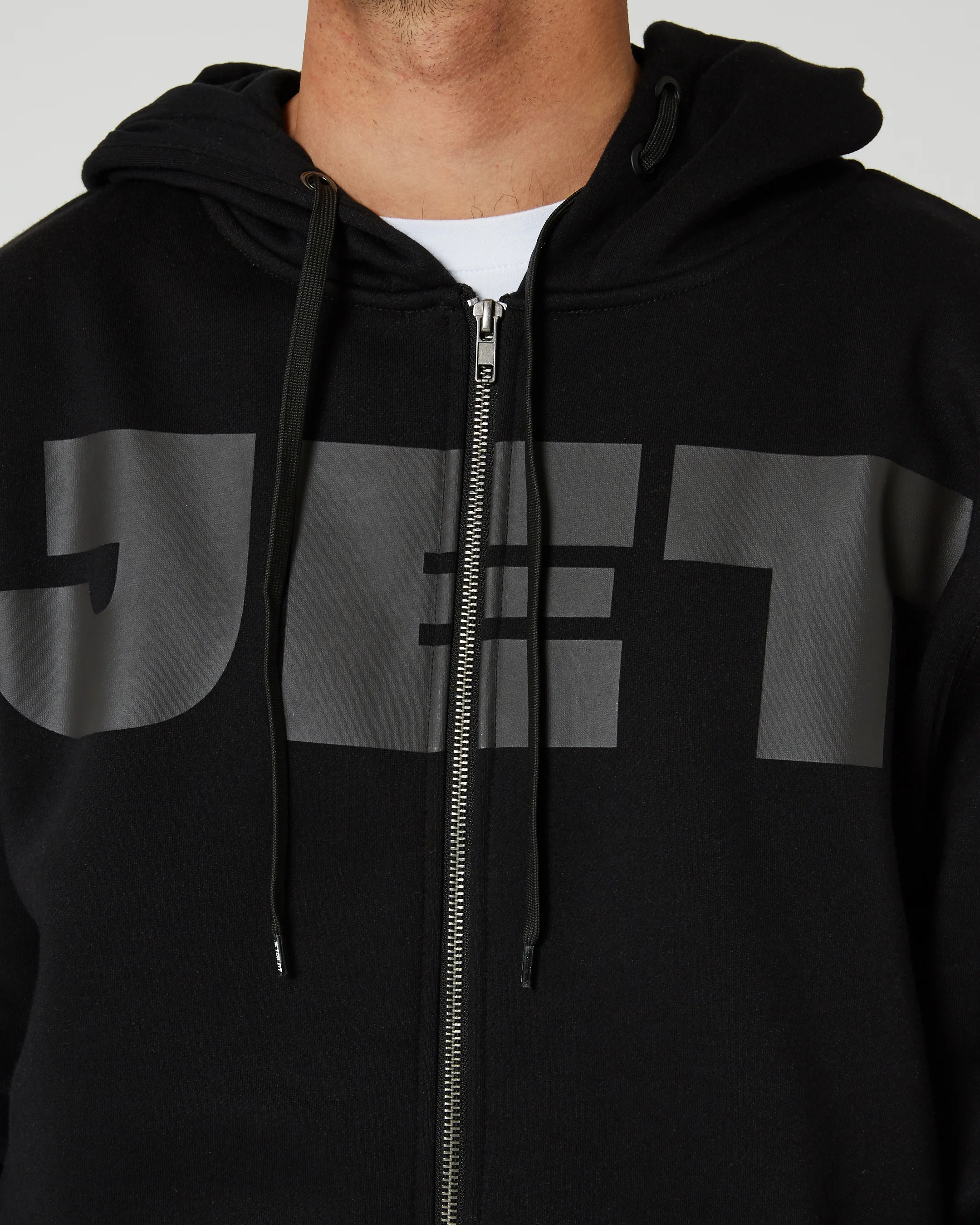 Jetpilot Divided Mens Zip-Up Hoodie - Black - Image 4