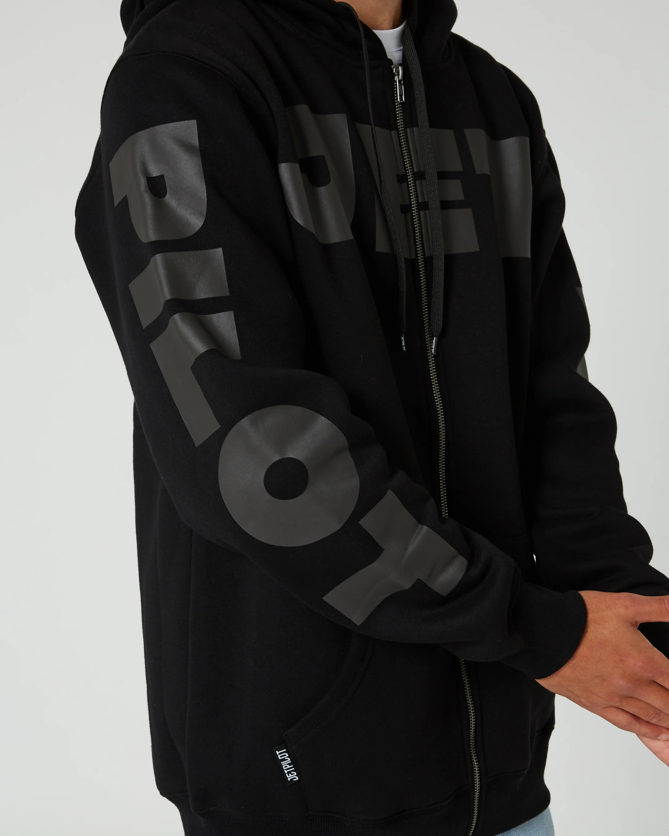 Jetpilot Divided Mens Zip-Up Hoodie - Black - Image 5