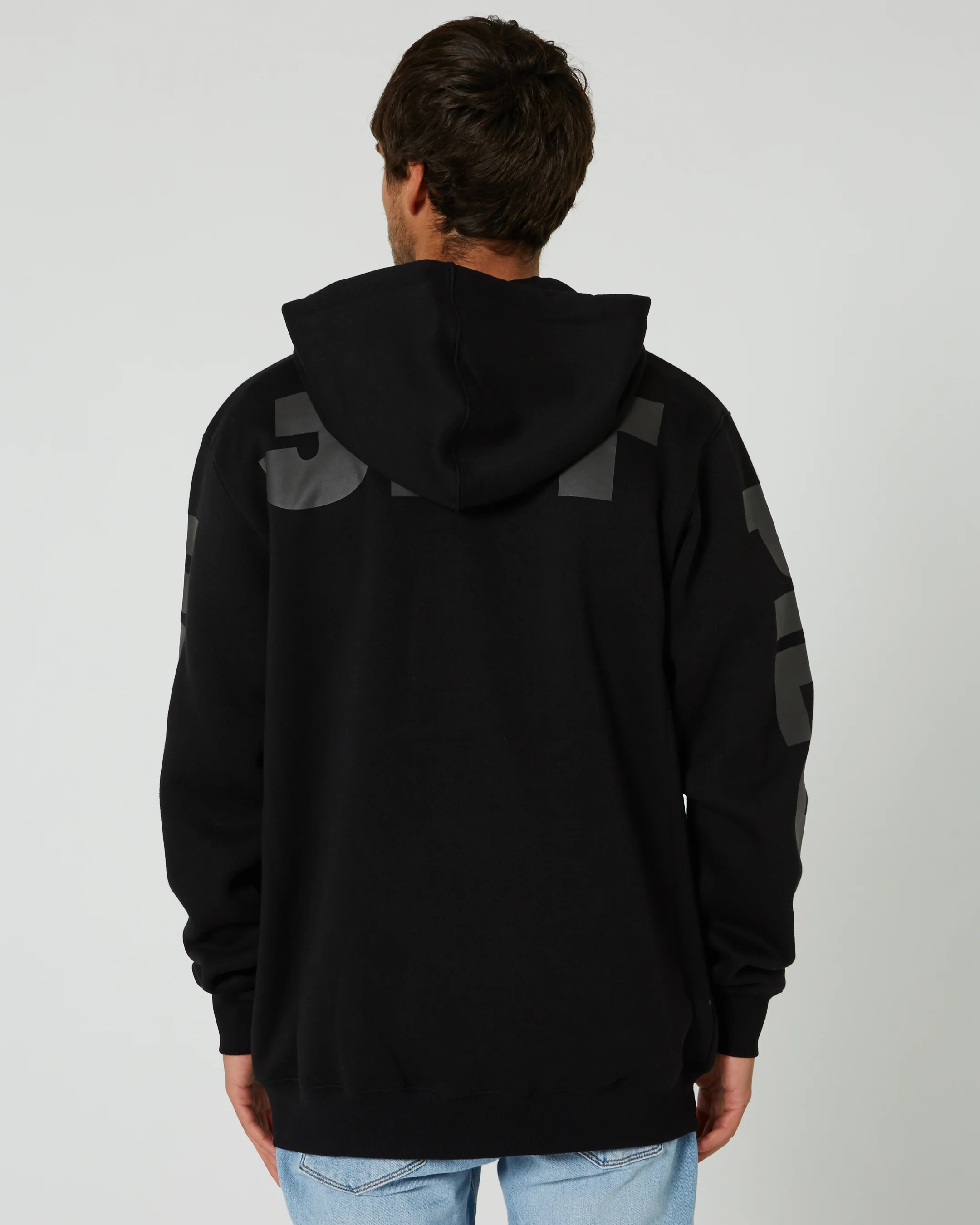 Jetpilot Divided Mens Zip-Up Hoodie - Black - Image 8