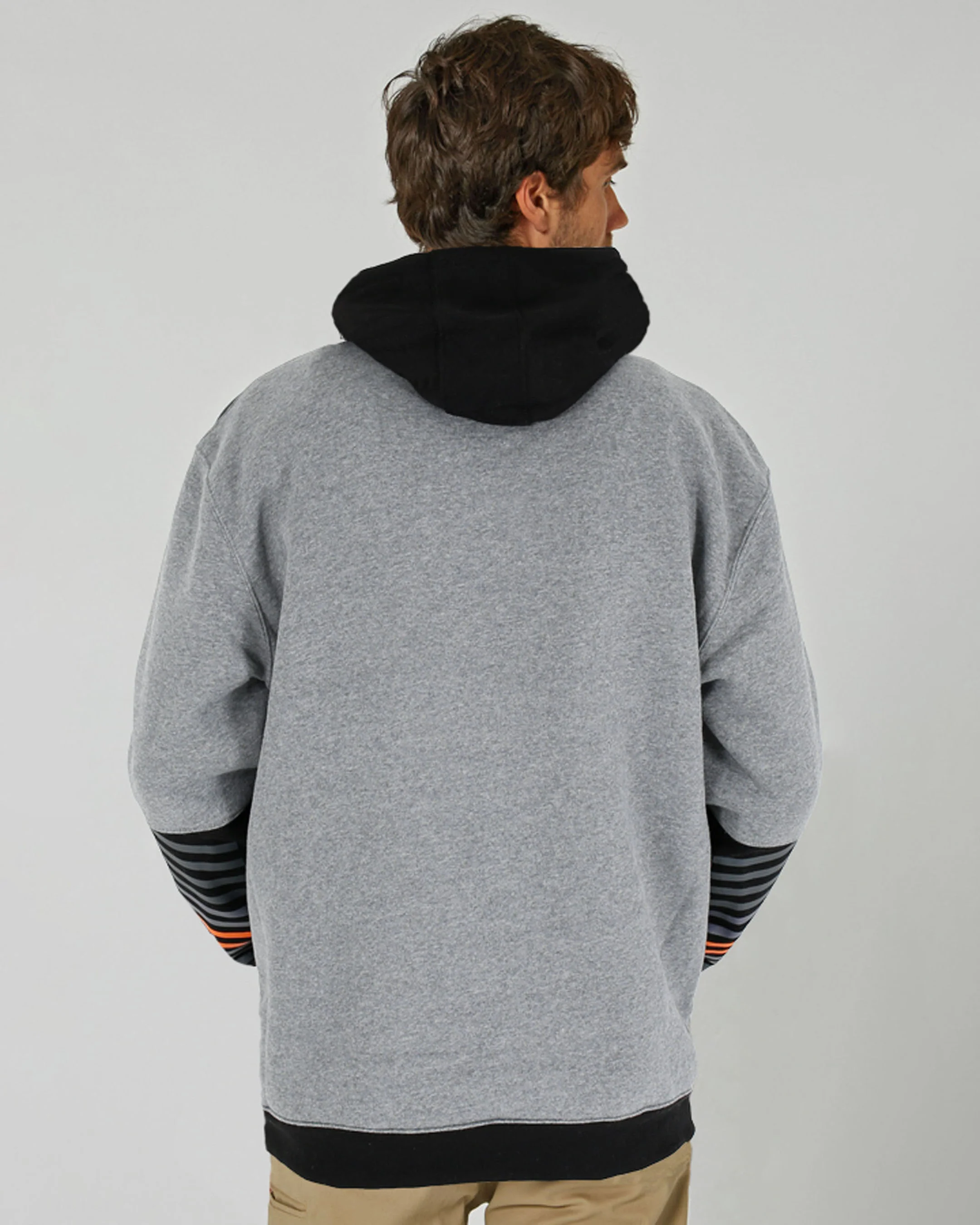 Jetpilot F4 Mens Pullover Hoodie - Charcoal/Orange - Image 2
