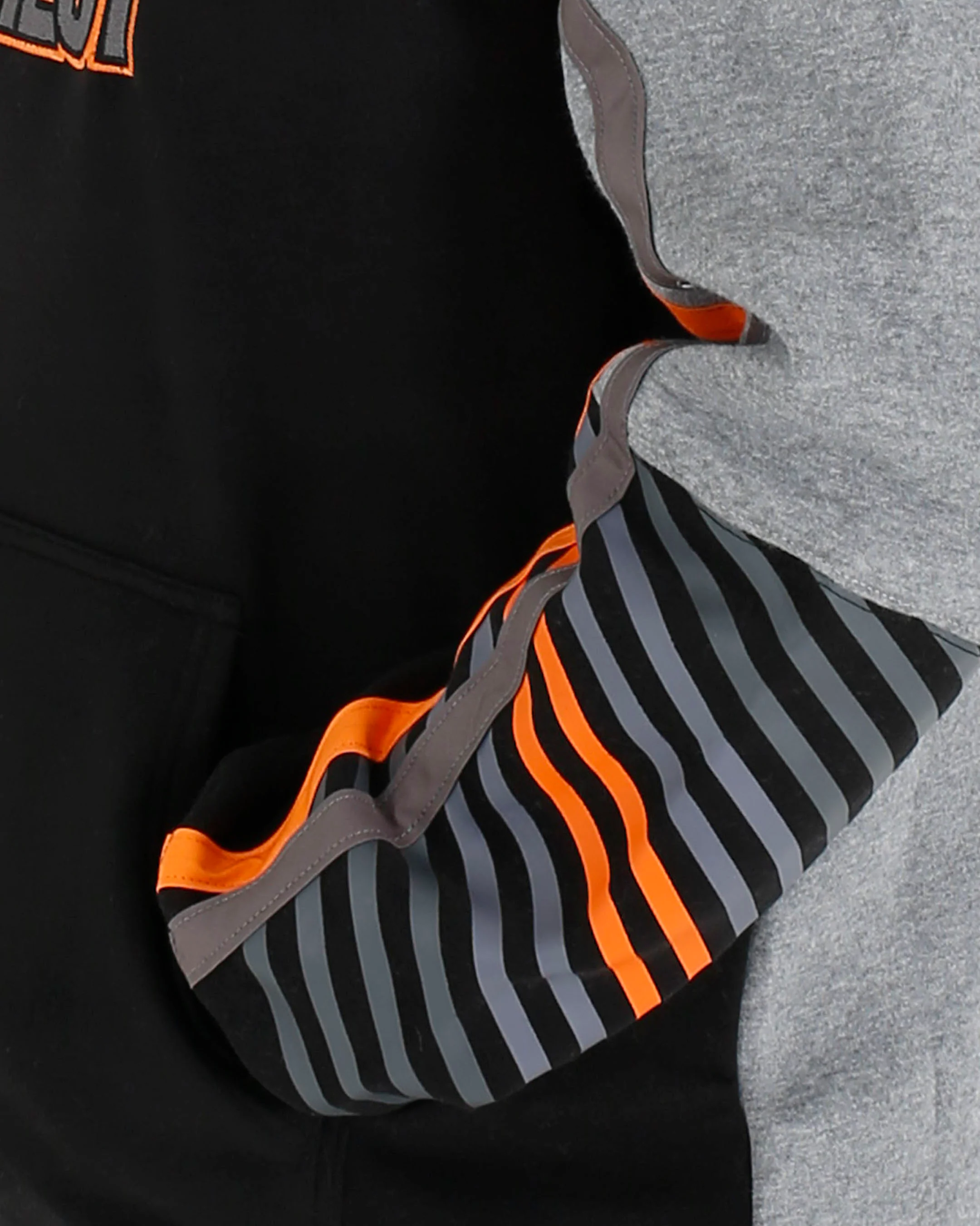 Jetpilot F4 Mens Pullover Hoodie - Charcoal/Orange - Image 3