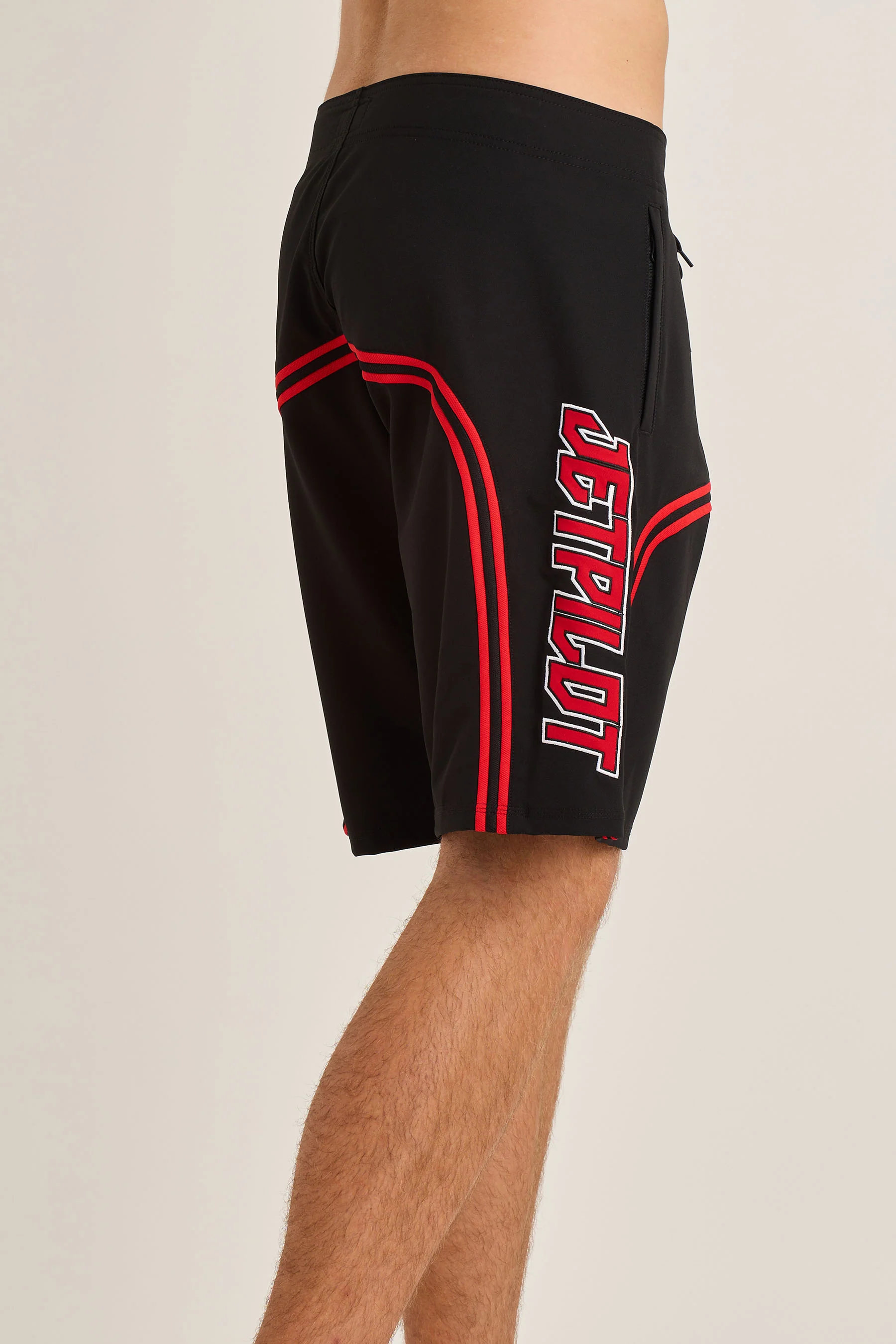 Jetpilot F5 Mens Boardshorts - Black/Red - Image 5