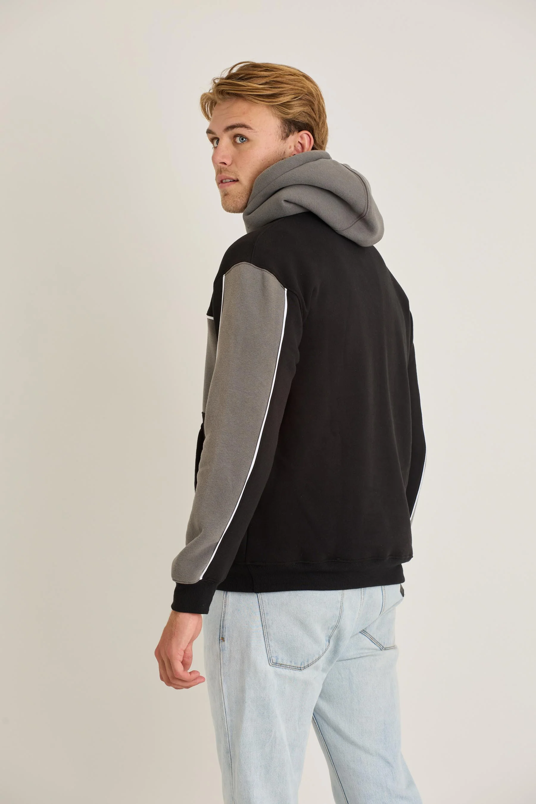 Jetpilot F5 Mens Pullover - Black/Charcoal - Image 4