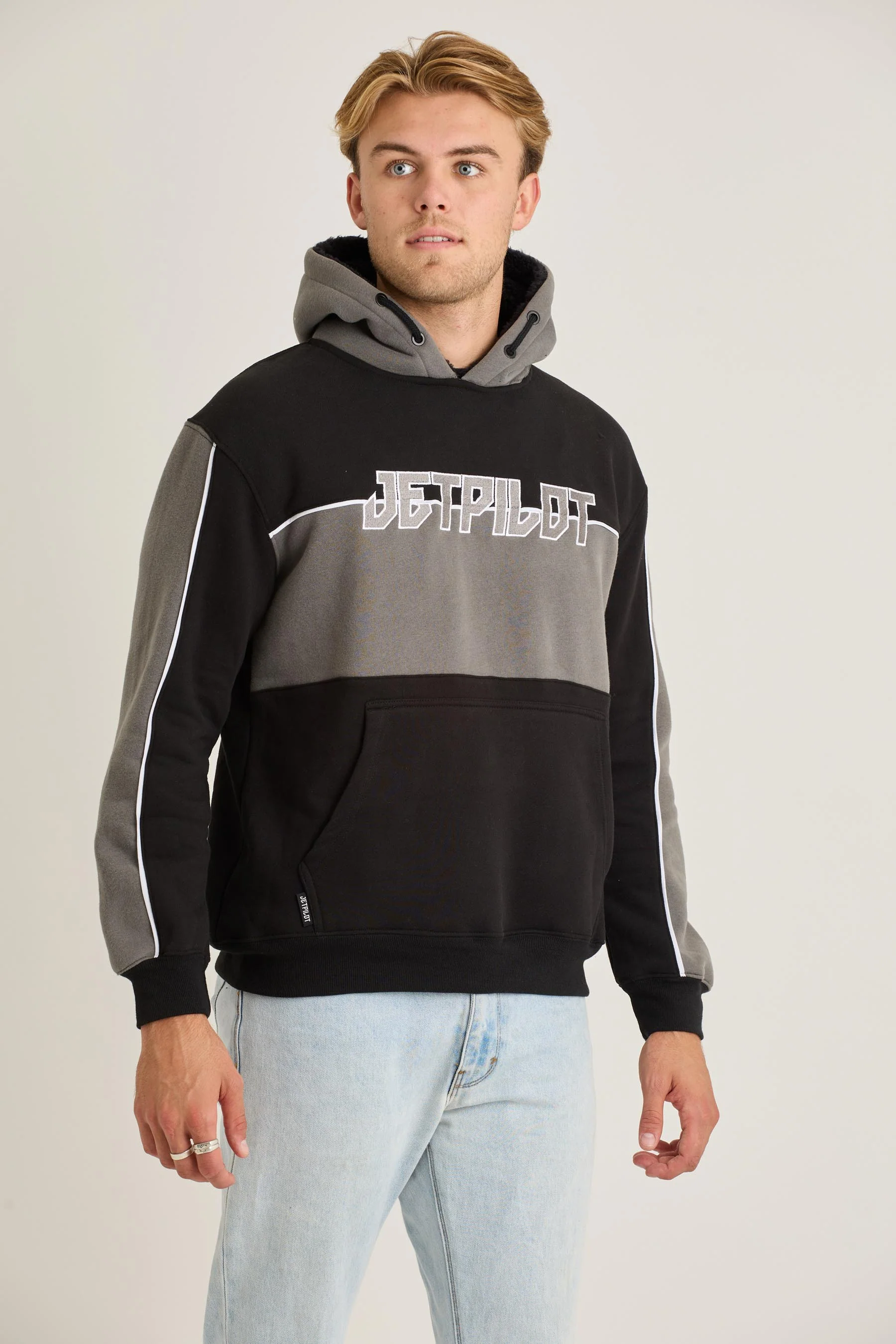 Jetpilot F5 Mens Pullover - Black/Charcoal - Image 6