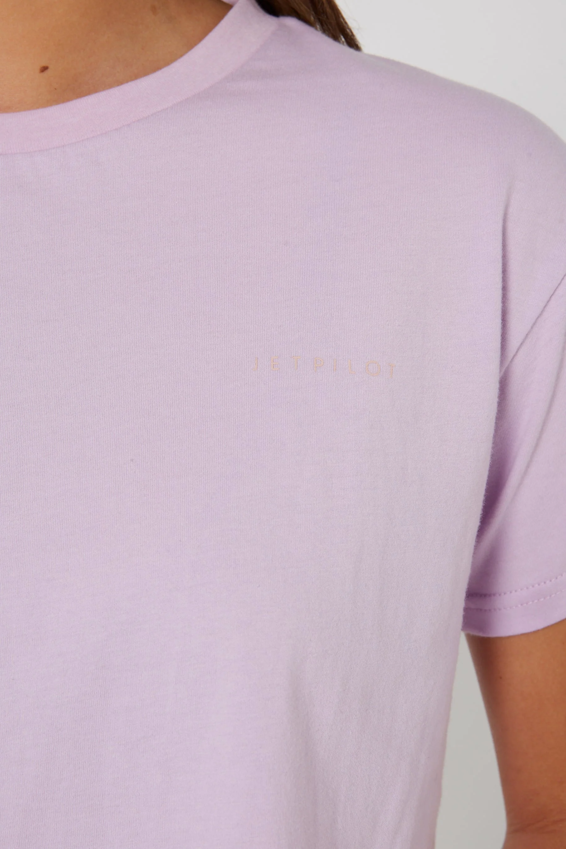 Jetpilot Flora Ladies S/S Crop Tee - Purple - Image 3