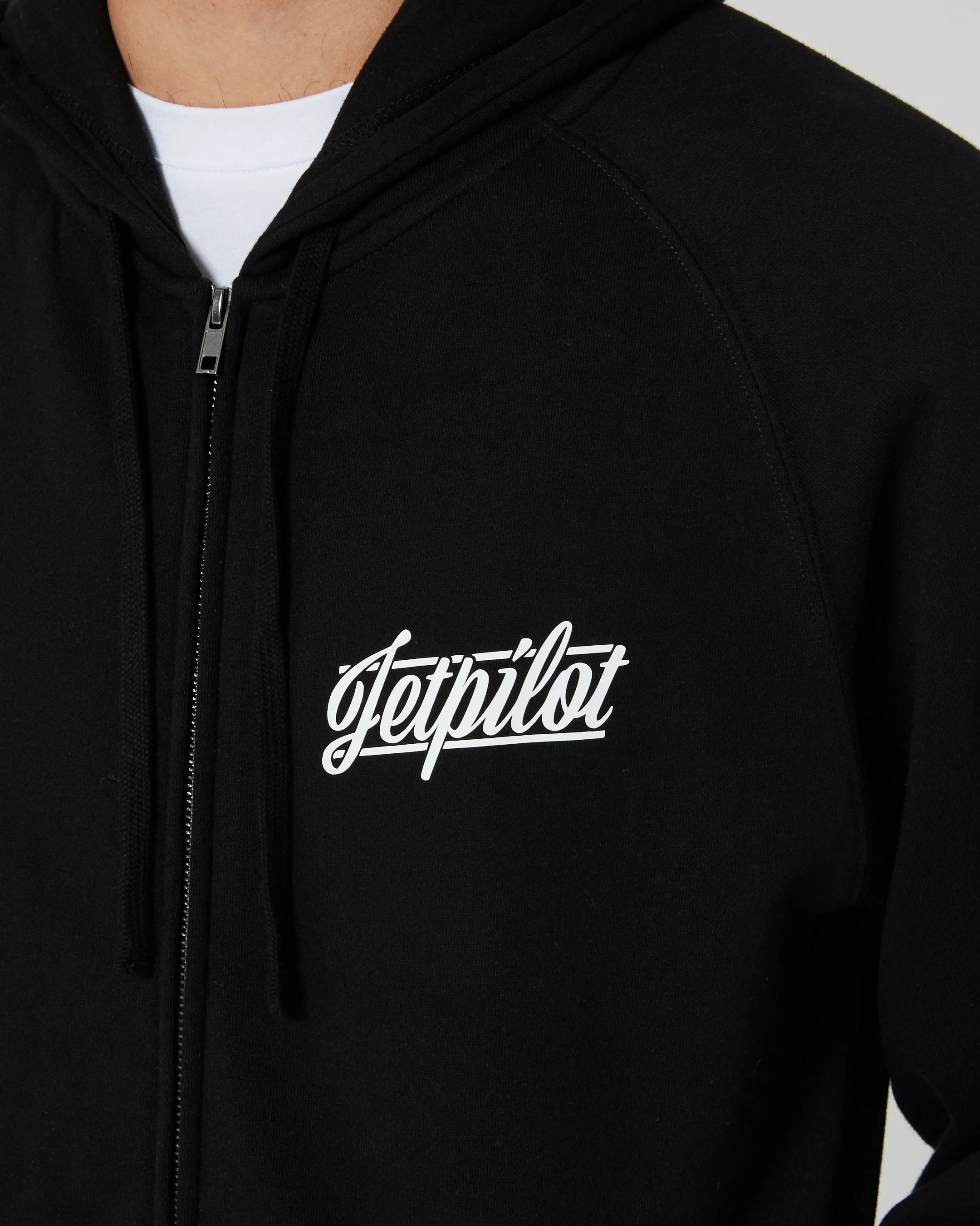 Jetpilot Friday Mens Zip-Up Hoodie - Black - Image 4
