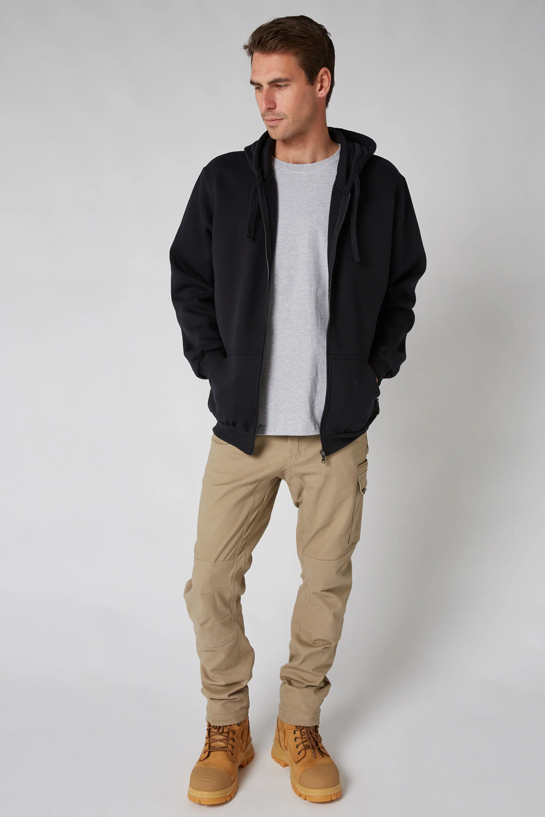 Fueled 2 Mens Zip Up Hoodie - Black - Image 6