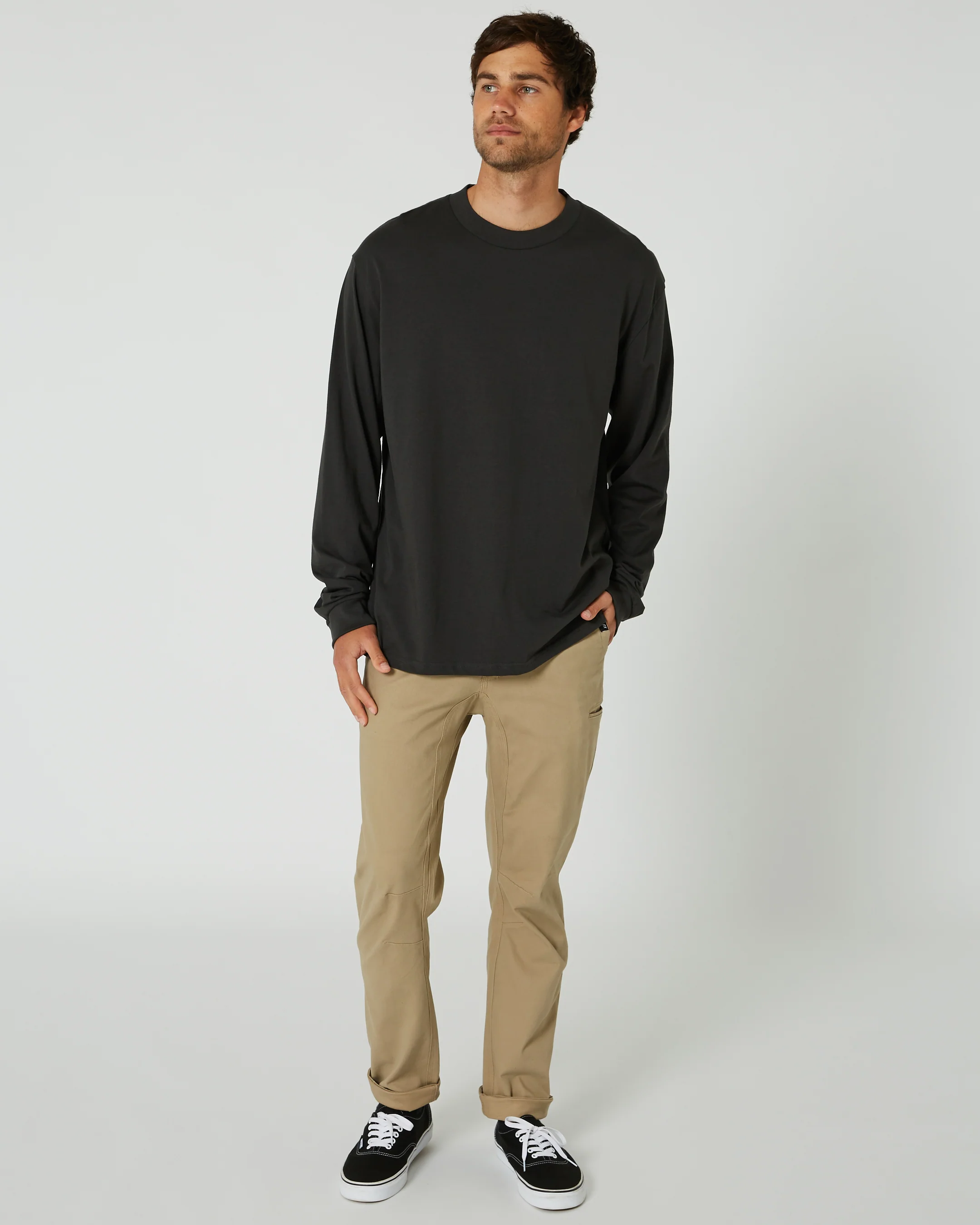 Jetpilot Global Mens Long Sleeve Tee - Charcoal - Image 3