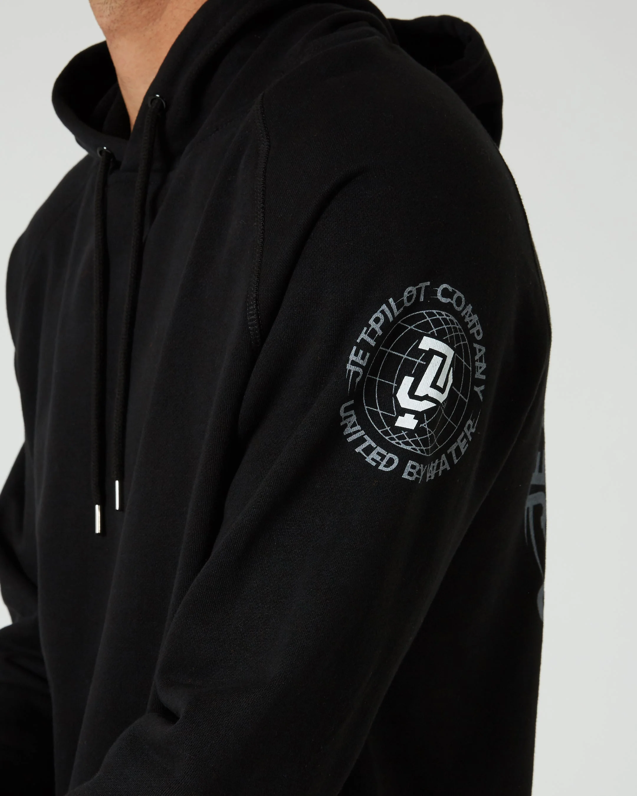 Jetpilot Global Mens Pullover Hoodie - Black - Image 5
