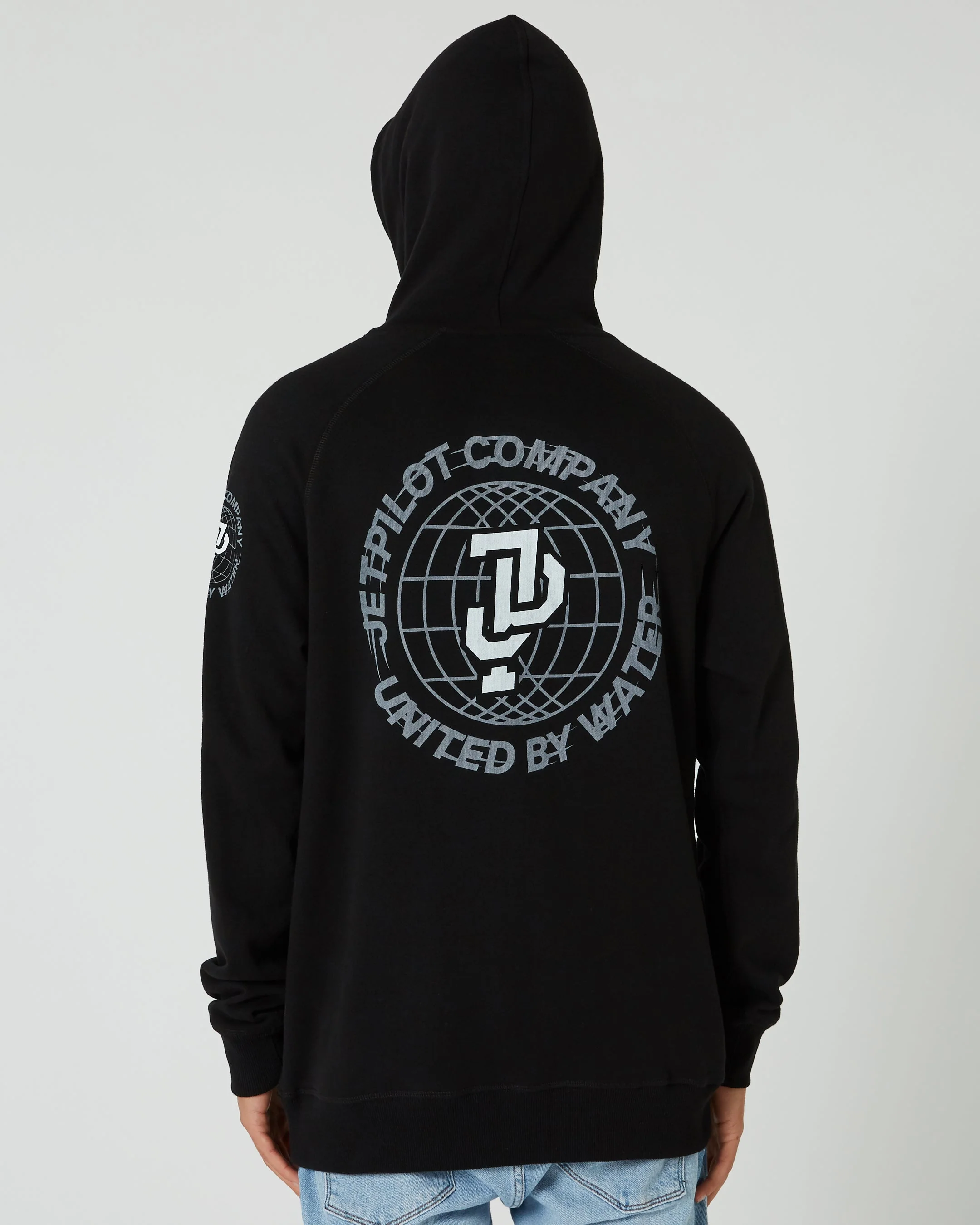 Jetpilot Global Mens Pullover Hoodie - Black - Image 7
