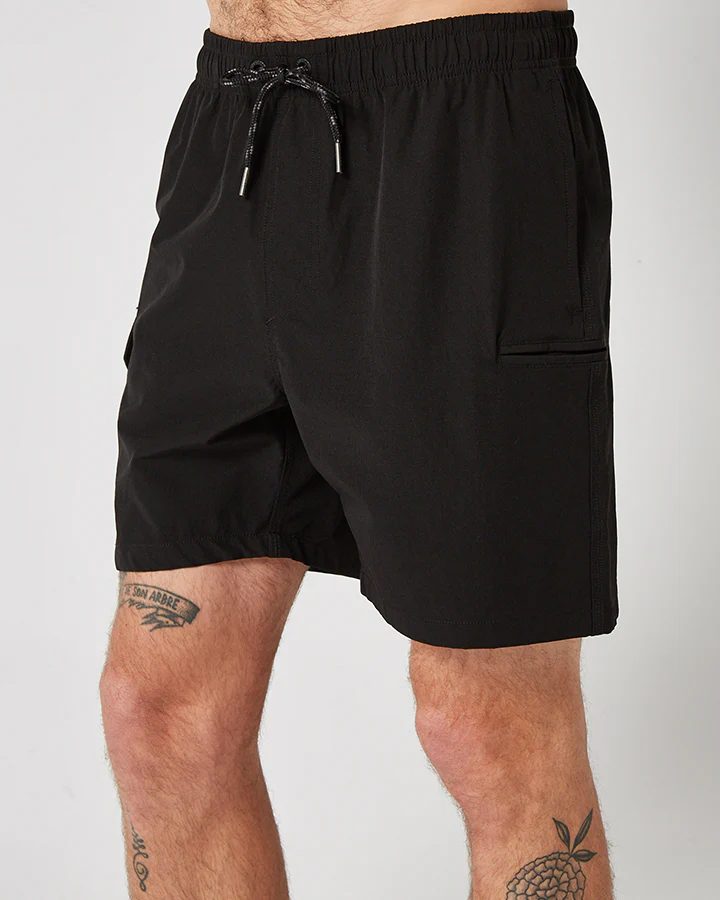 Jetpilot Jet-Lite Mens Elasticated Boardshort - Black - Image 2