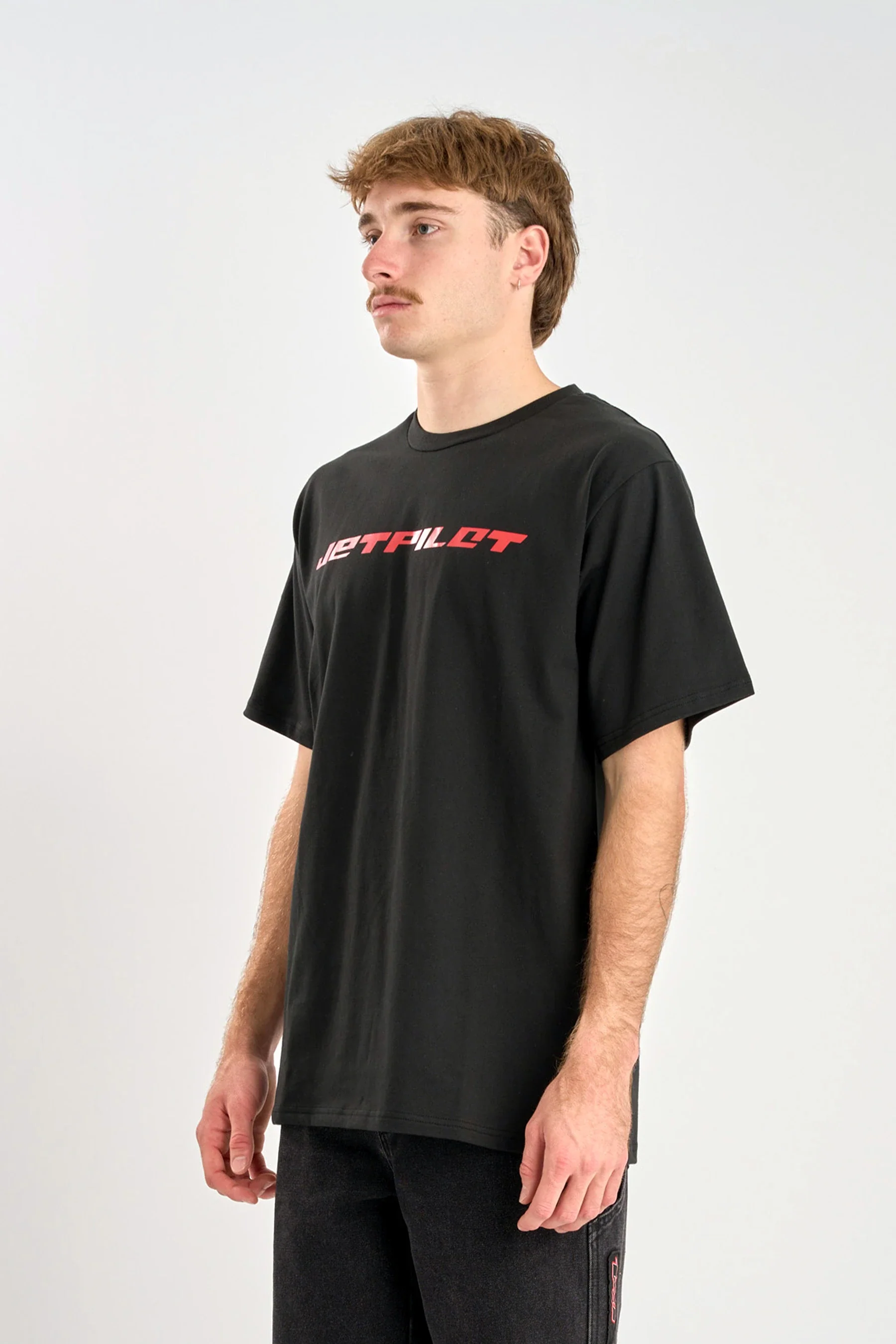 Jetpilot Blade Heavy Tee - Black/Red - Image 3