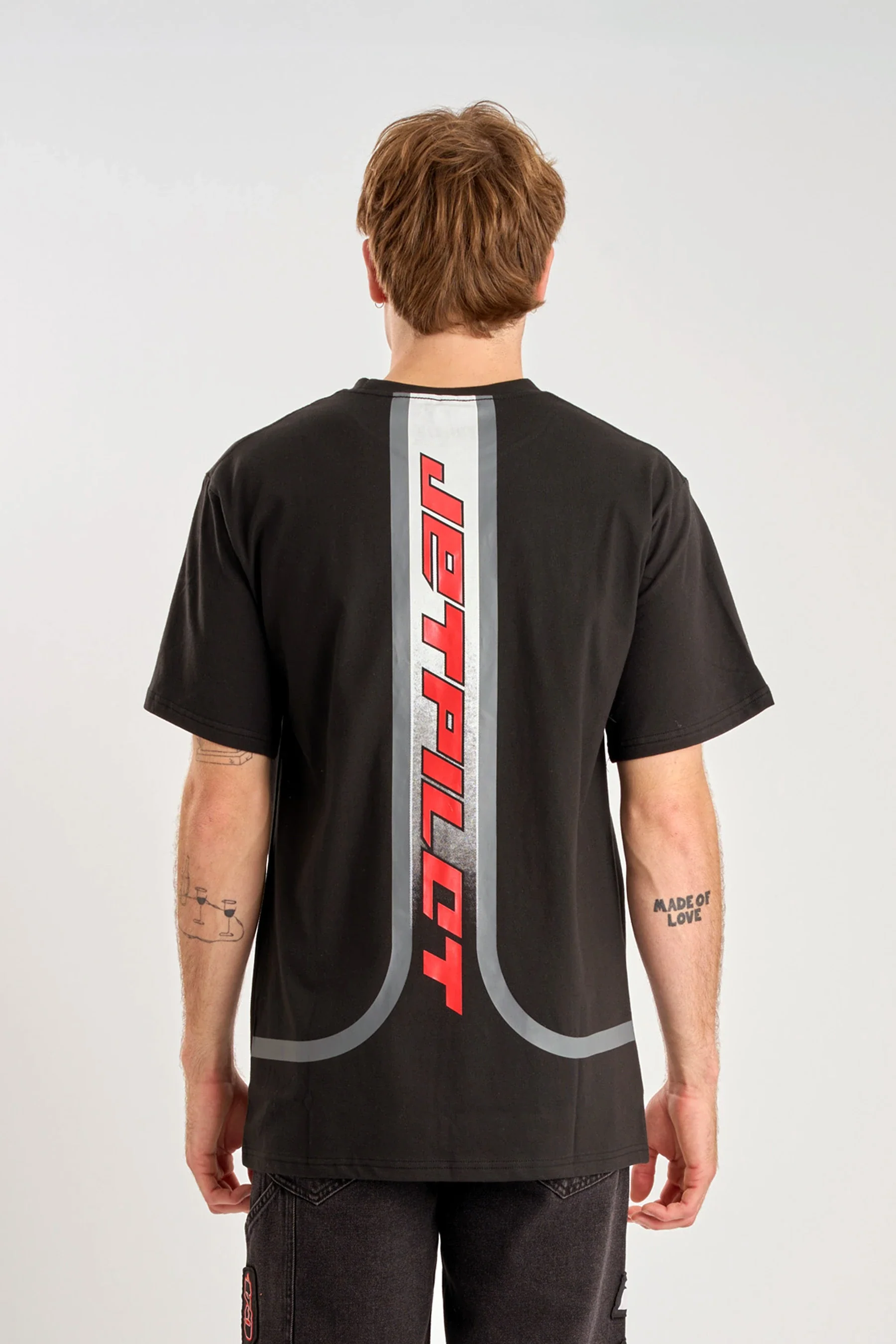 Jetpilot Blade Heavy Tee - Black/Red - Image 4