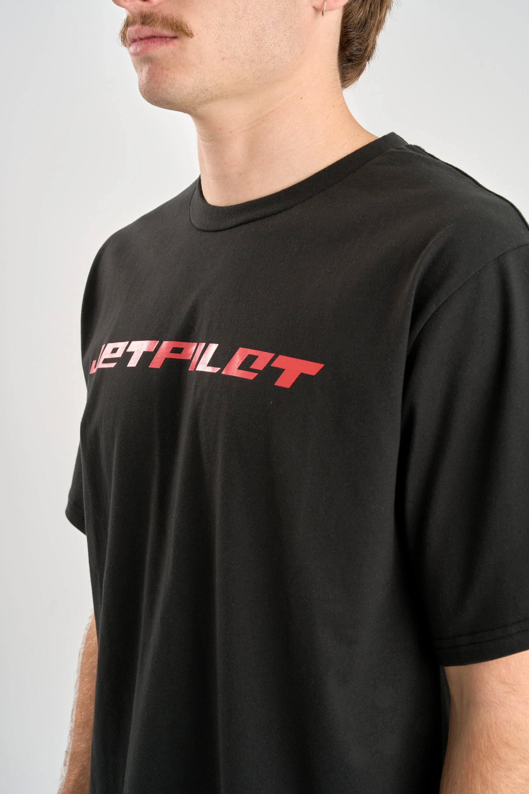 Jetpilot Blade Heavy Tee - Black/Red - Image 5