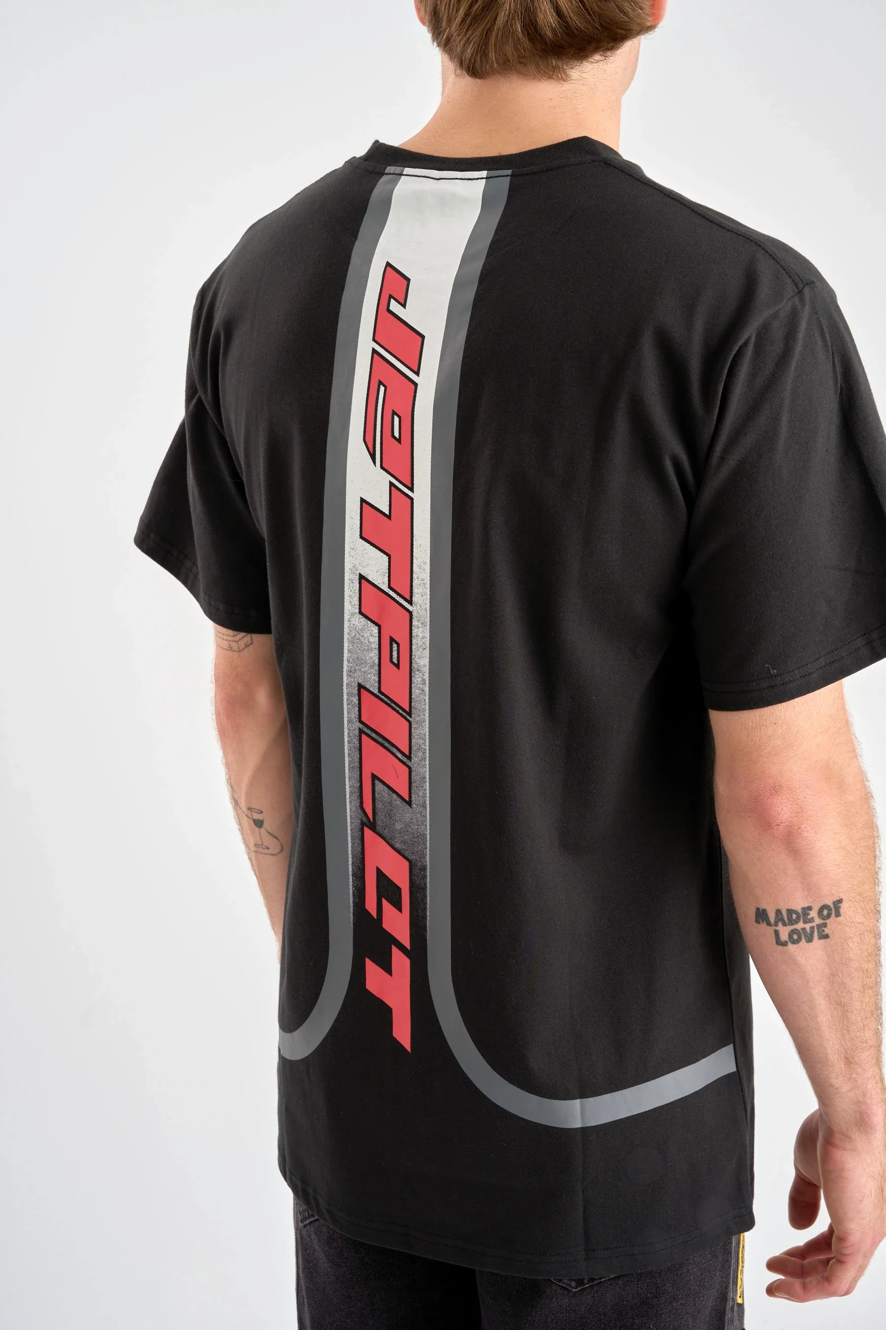 Jetpilot Blade Heavy Tee - Black/Red - Image 6