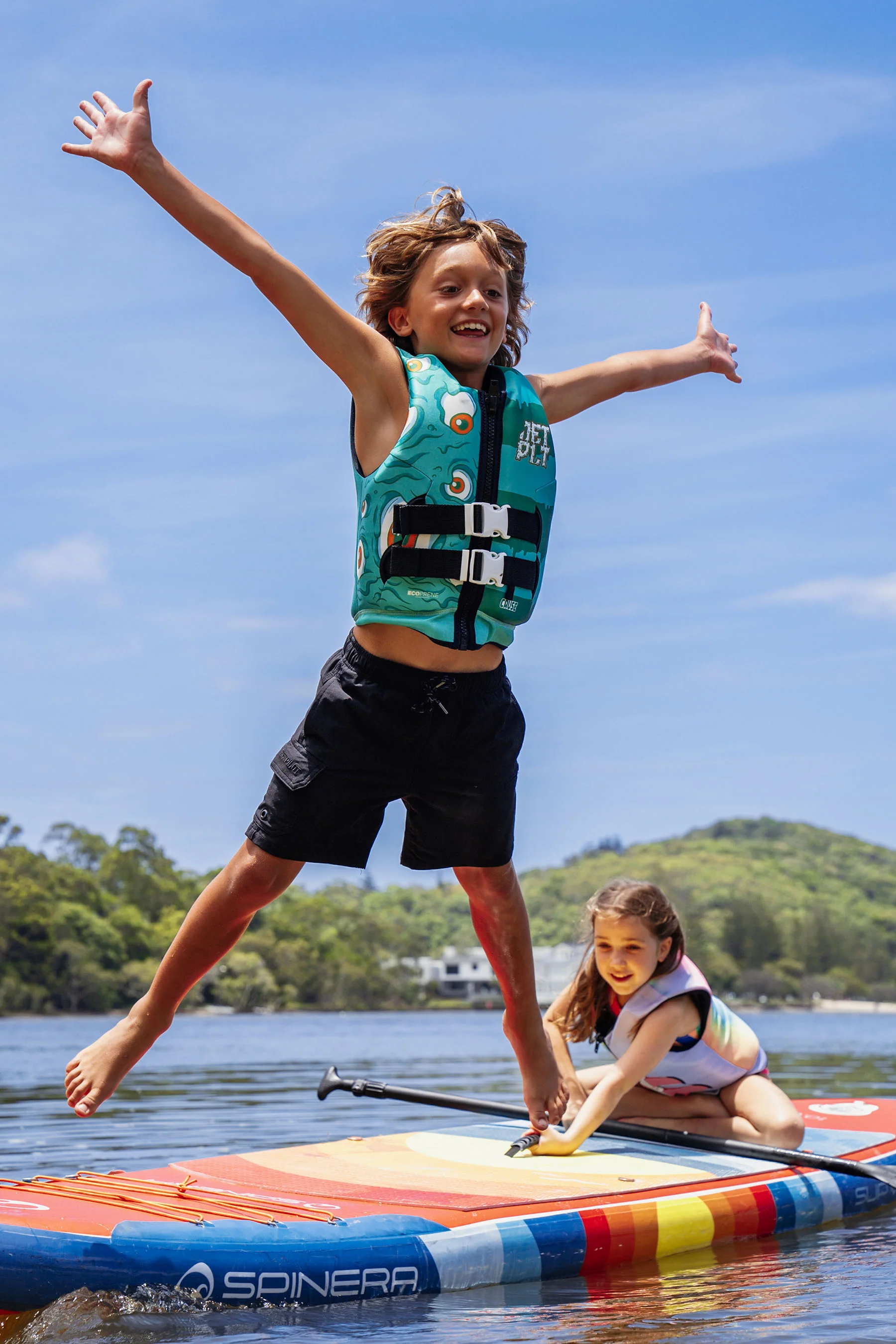 Jetpilot Cause Kids Life Jacket - Monster Green - Image 2