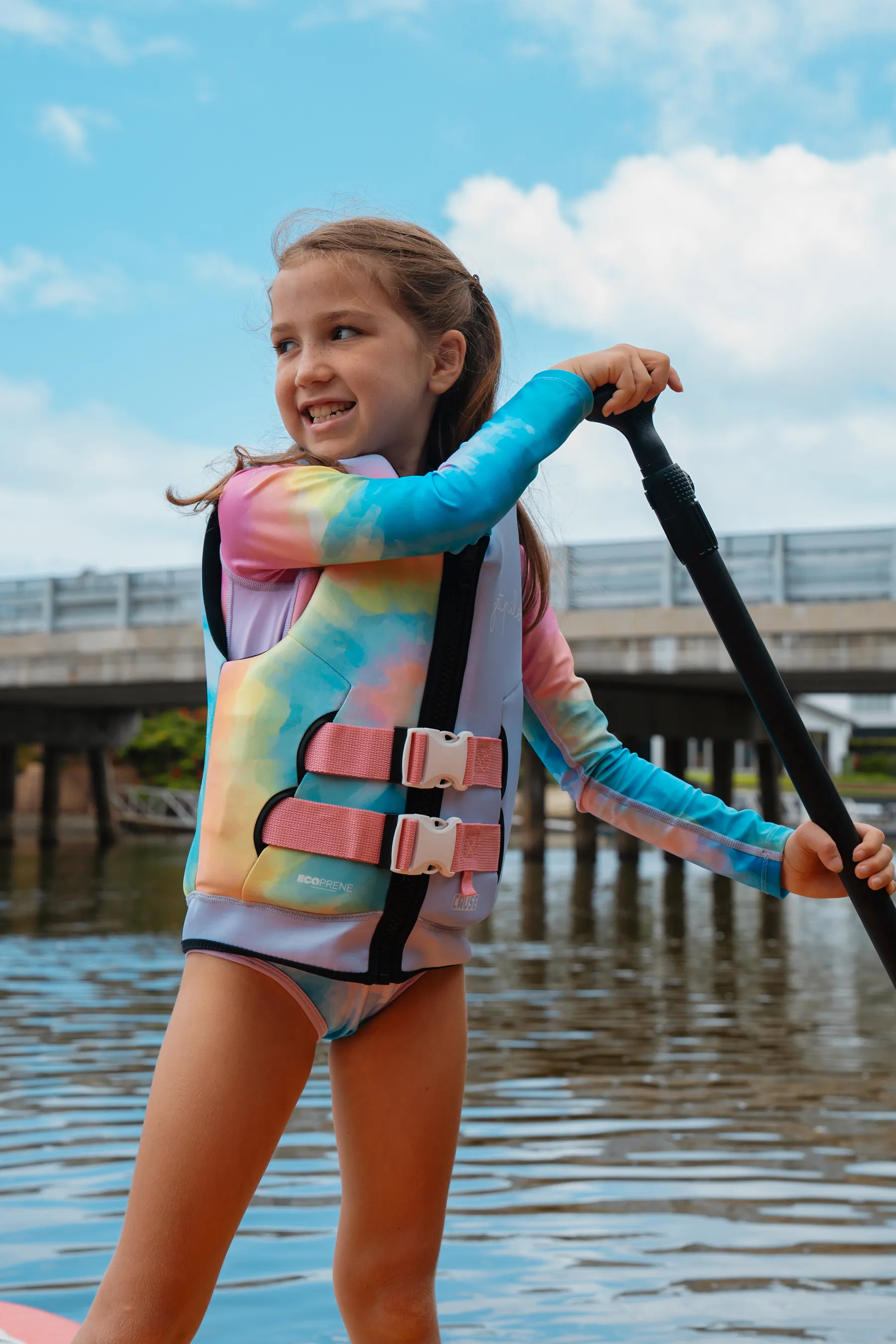 Jetpilot Cause Kids Life Jacket - Tie Dye - Image 4