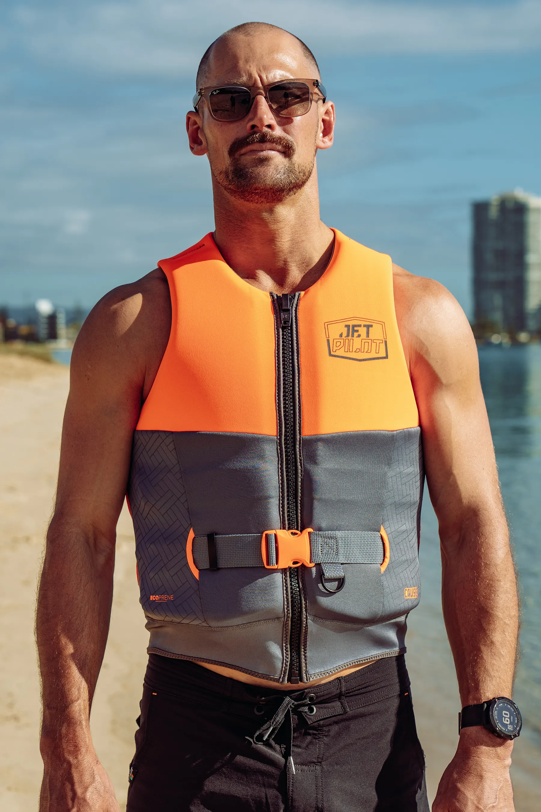 Jetpilot Cause Life Jacket - Charcoal/Orange L50 - Image 2
