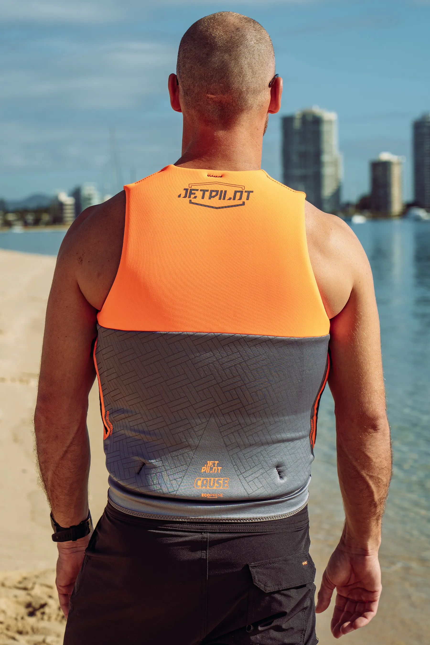 Jetpilot Cause Life Jacket - Charcoal/Orange L50 - Image 6