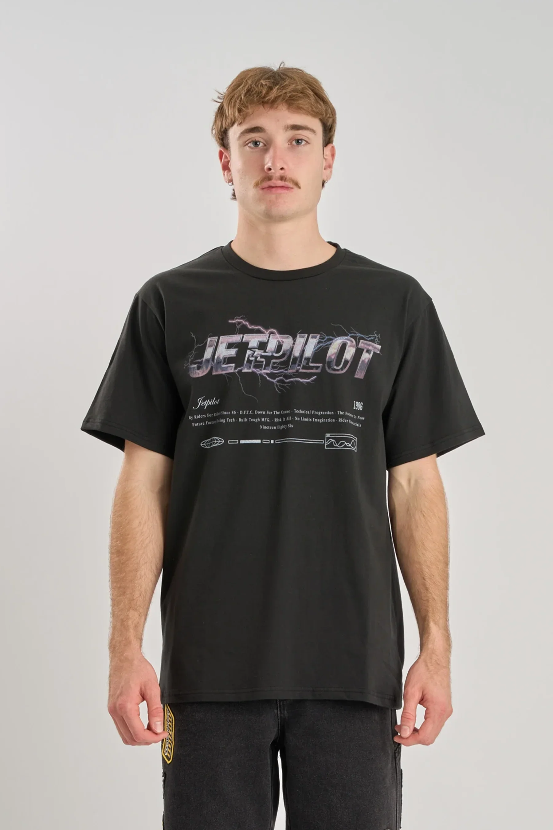 Jetpilot Chrome Tee - Black