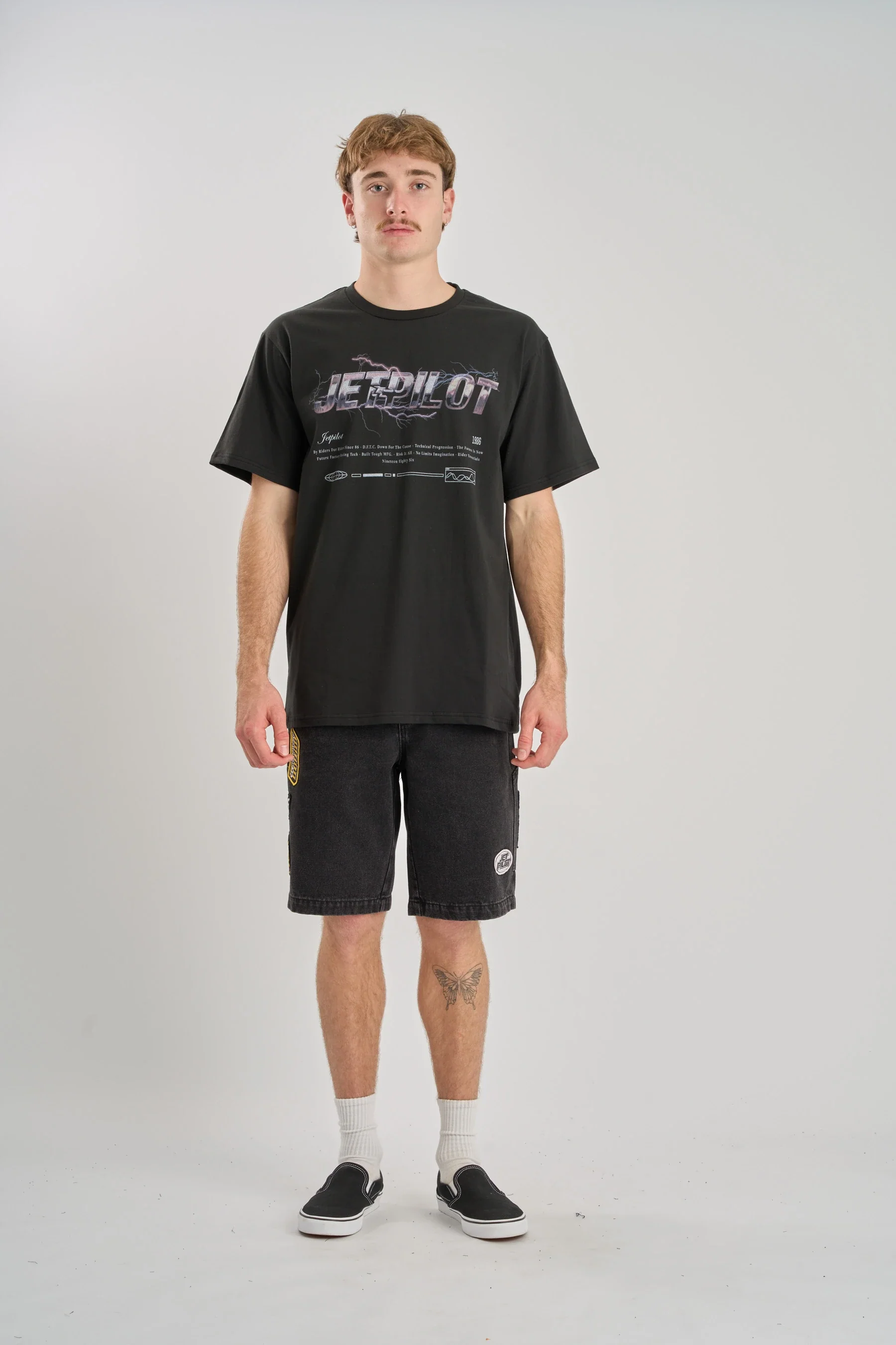 Jetpilot Chrome Tee - Black - Image 2