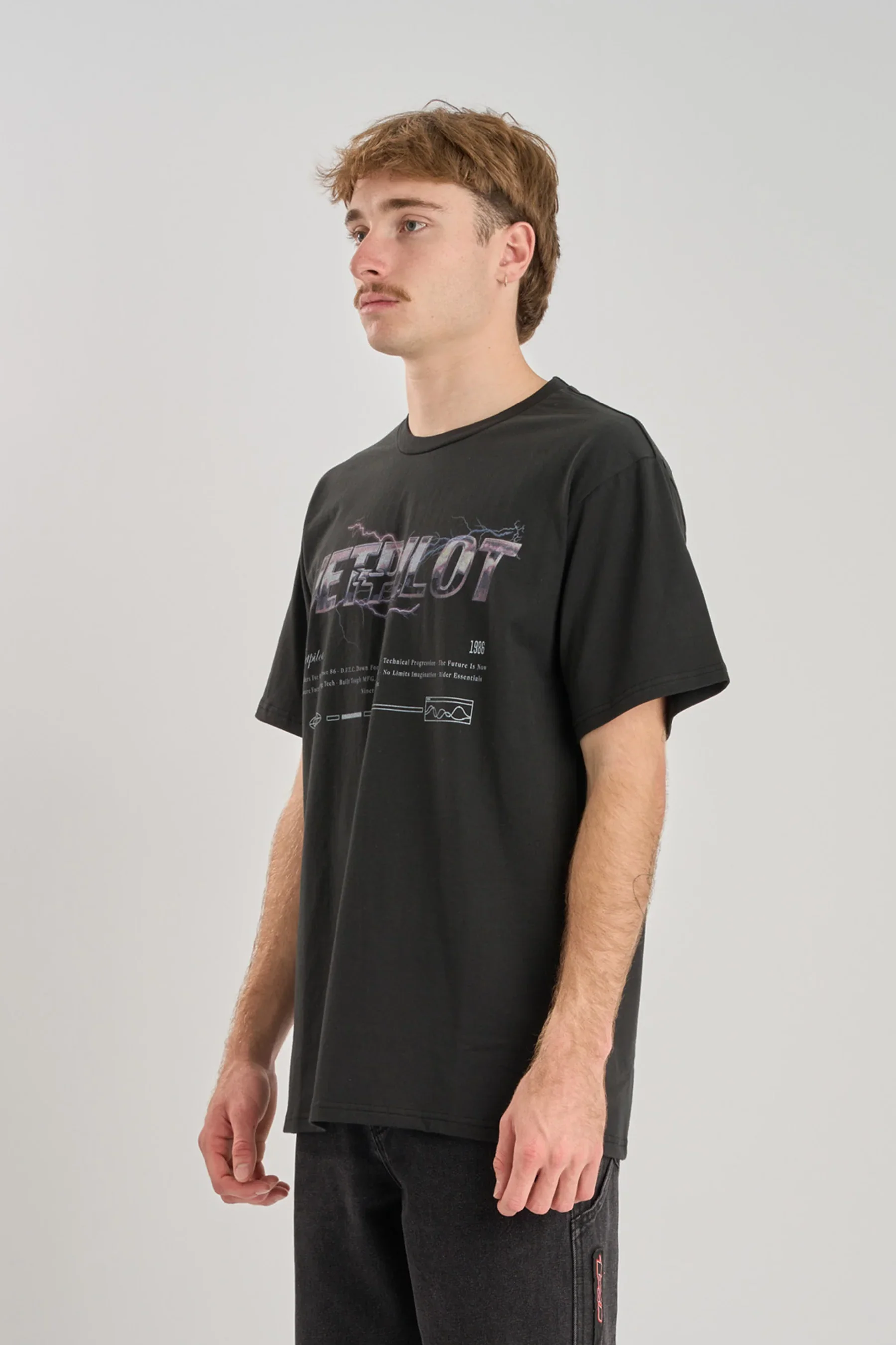 Jetpilot Chrome Tee - Black - Image 3