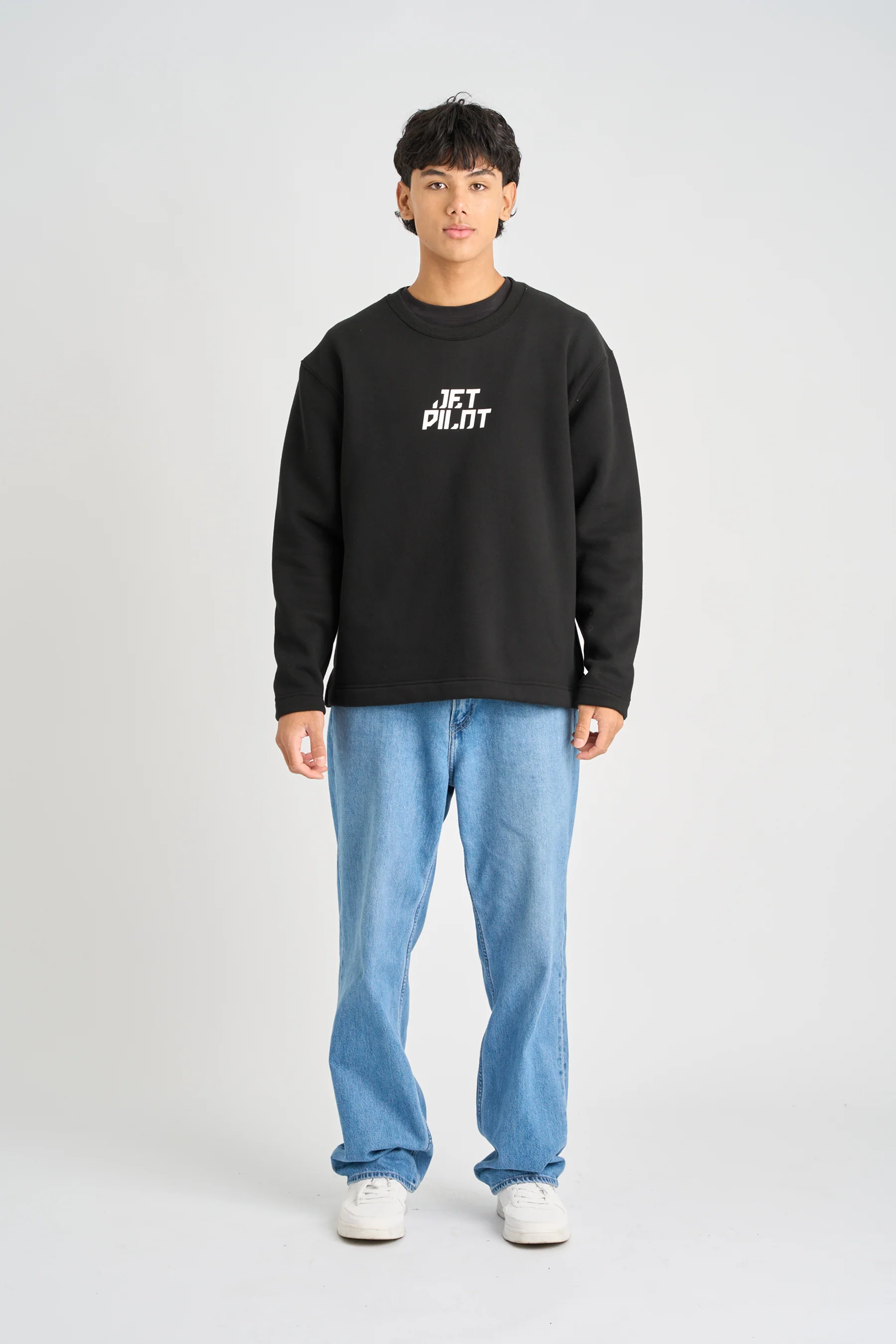 Jetpilot Corp Crew Sweatshirt - Black - Image 3
