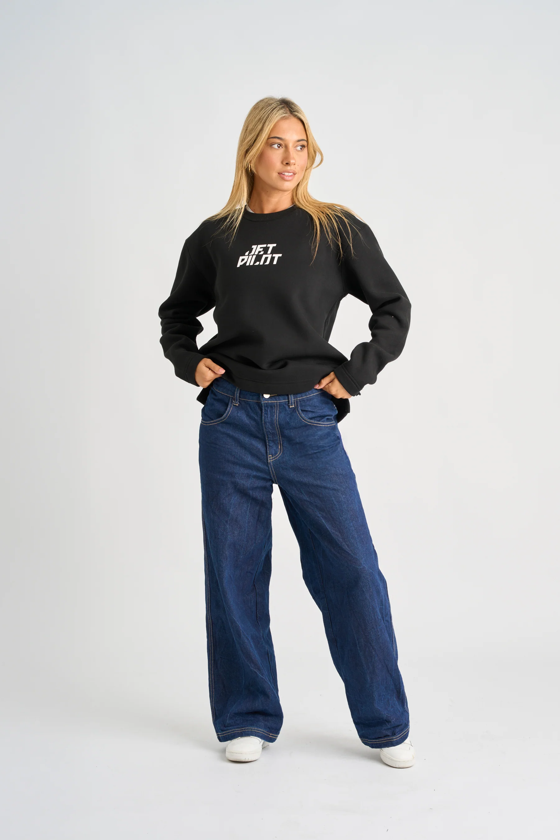 Jetpilot Corp Crew Sweatshirt - Black - Image 7