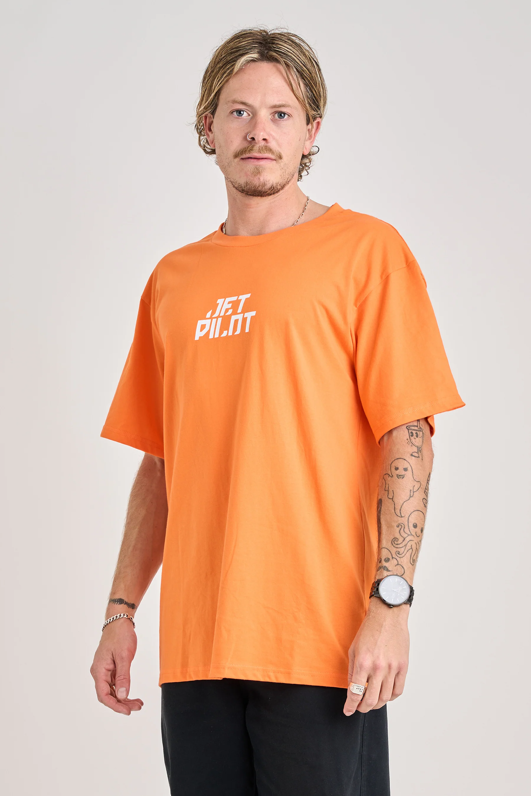 Jetpilot Corp Tee - Orange - Image 2
