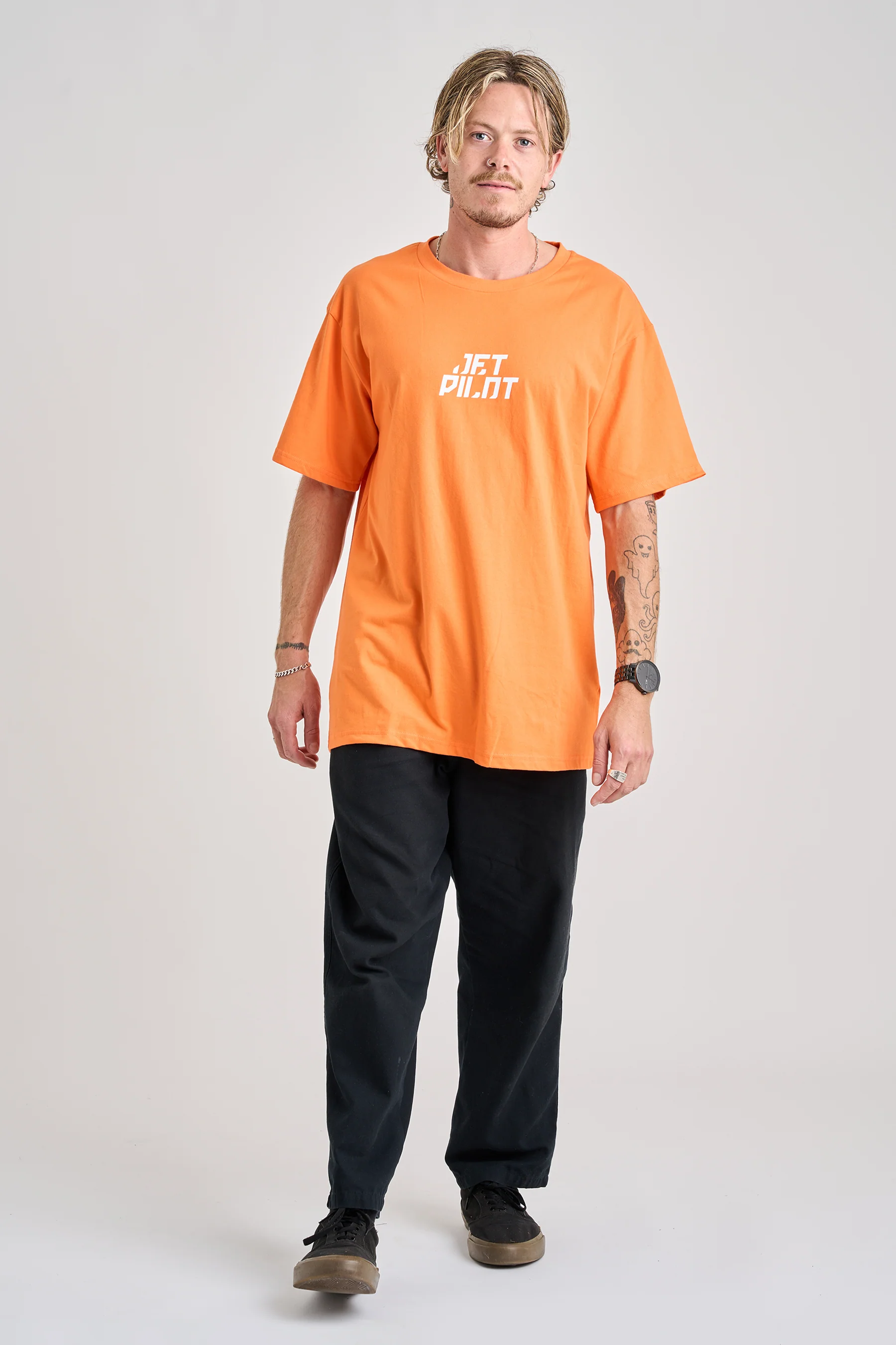 Jetpilot Corp Tee - Orange - Image 4