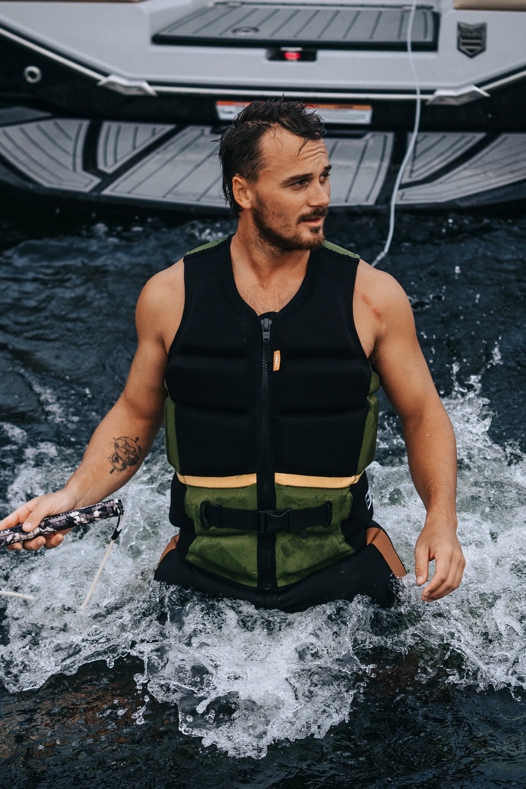 Jetpilot Pro C4 Life Jacket - Cory Tuenissen Signature Series - Black/Sage - Image 2