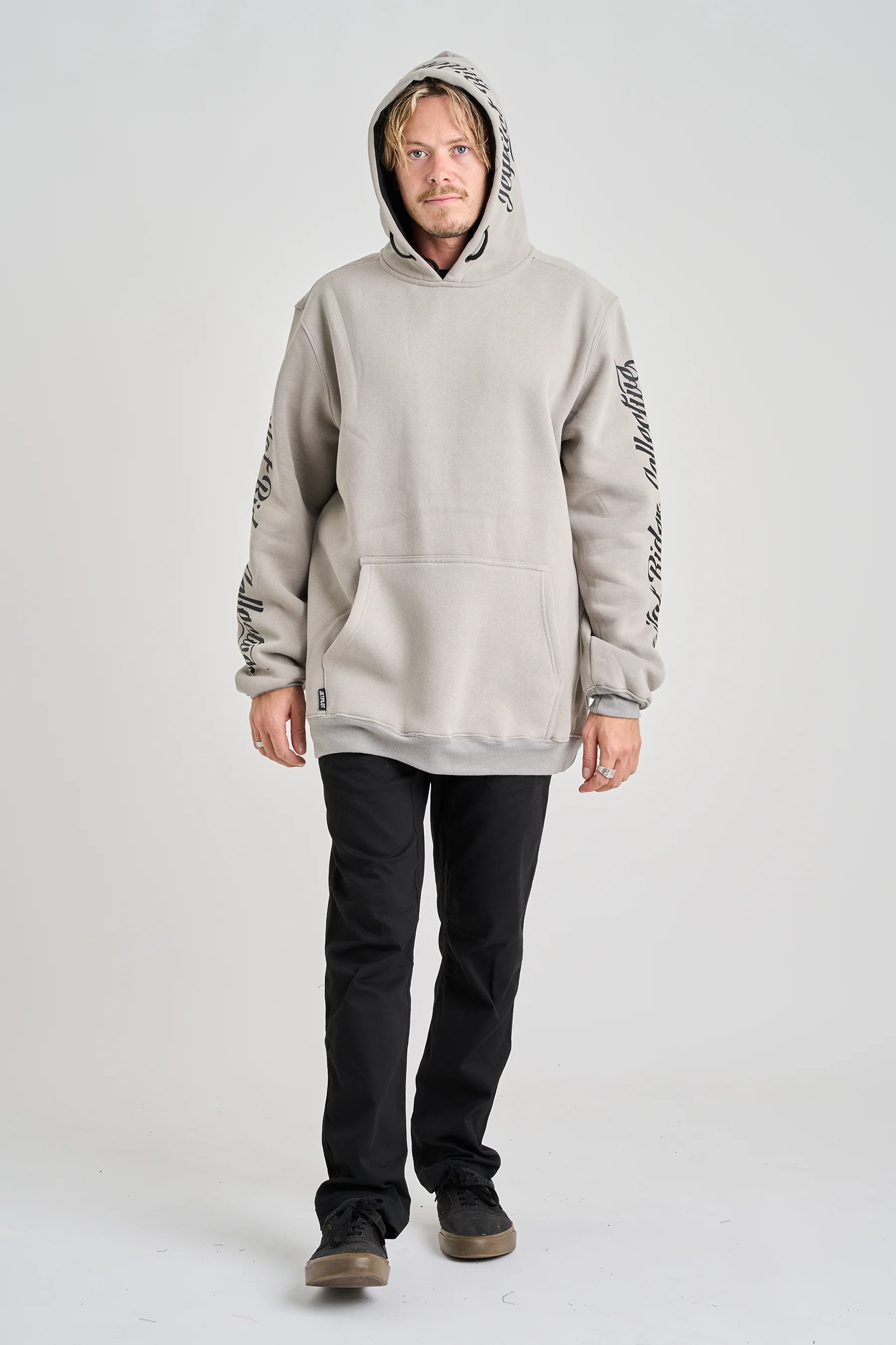 Jetpilot Dark Script Pullover Hoodie - Storm - Image 6