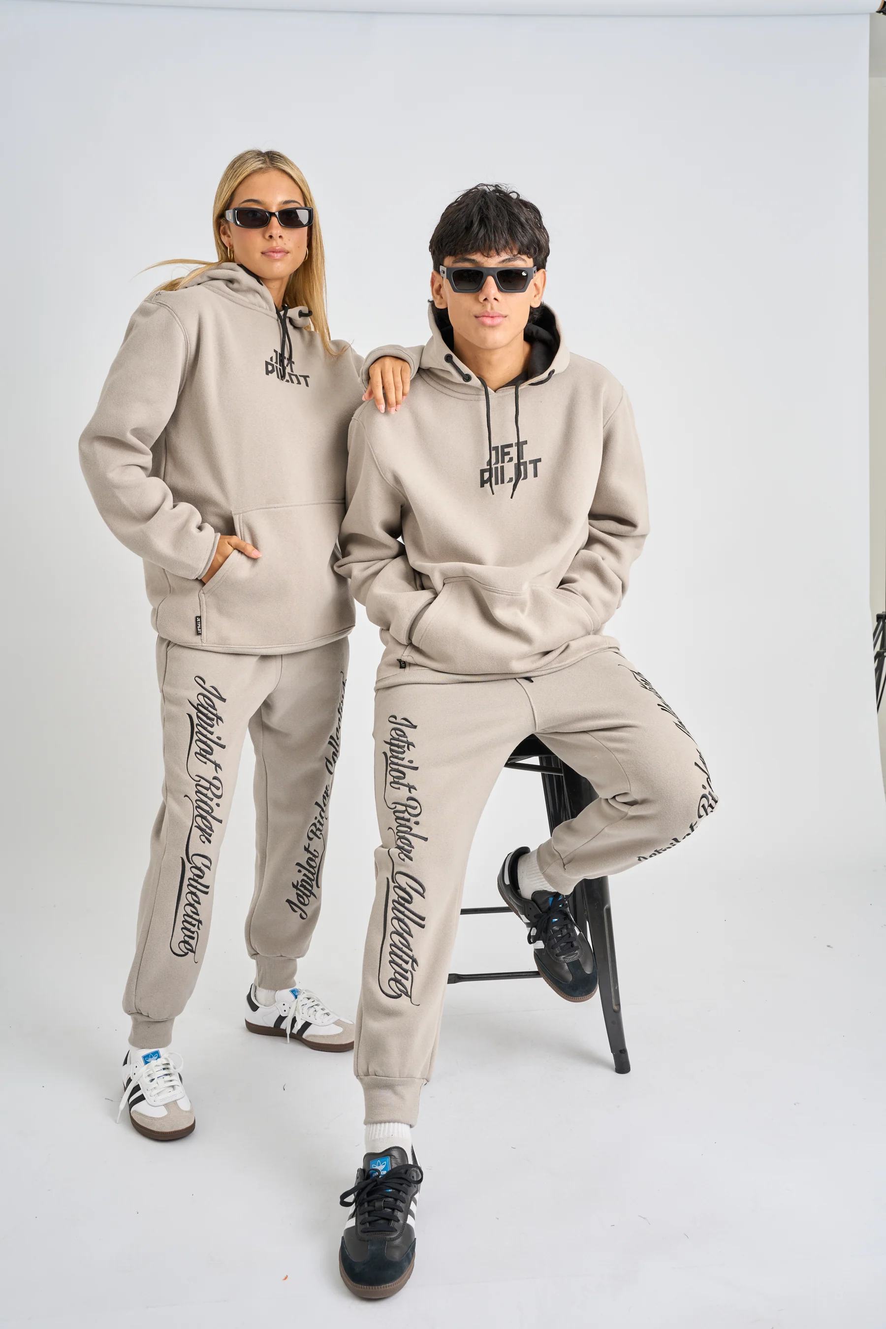 Jetpilot Dark Script Track Pant - Storm - Image 3