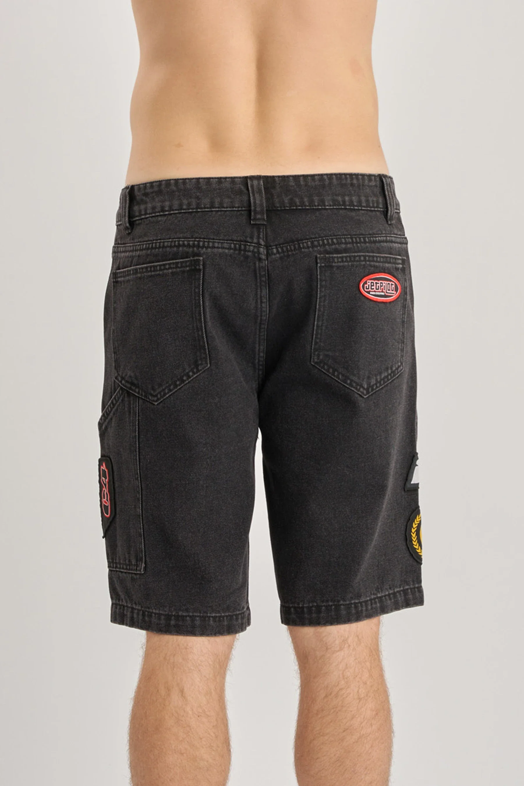 Jetpilot Factory Denim Shorts - Black - Image 4