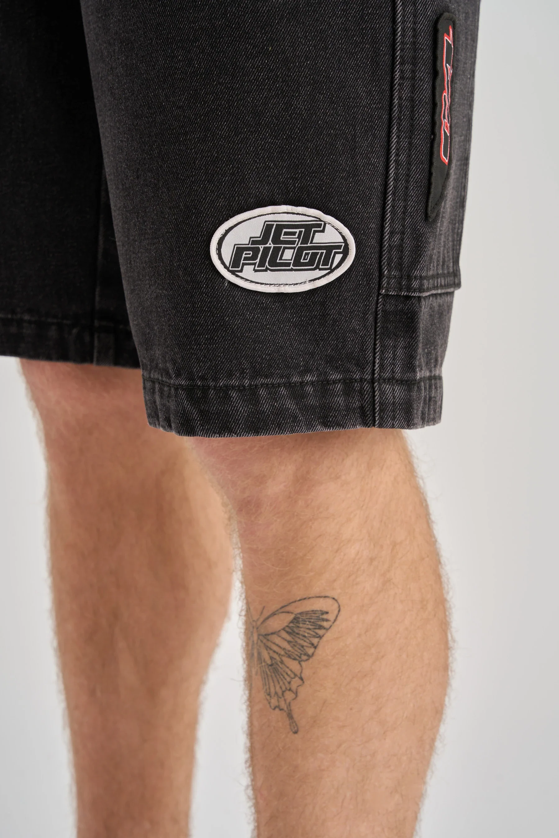 Jetpilot Factory Denim Shorts - Black - Image 6
