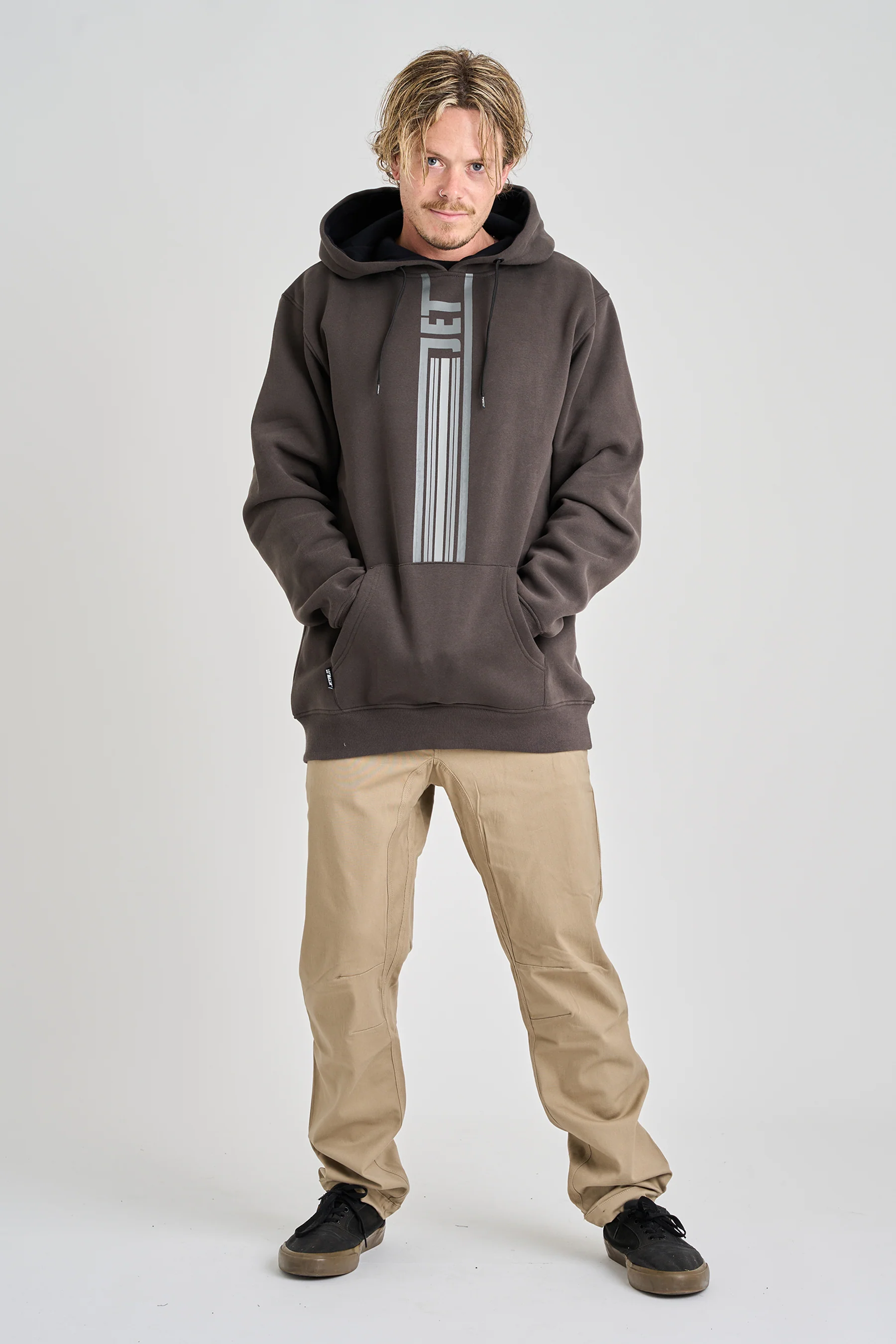 Jetpilot Factory Racing Pullover Hoodie - Grey - Image 4