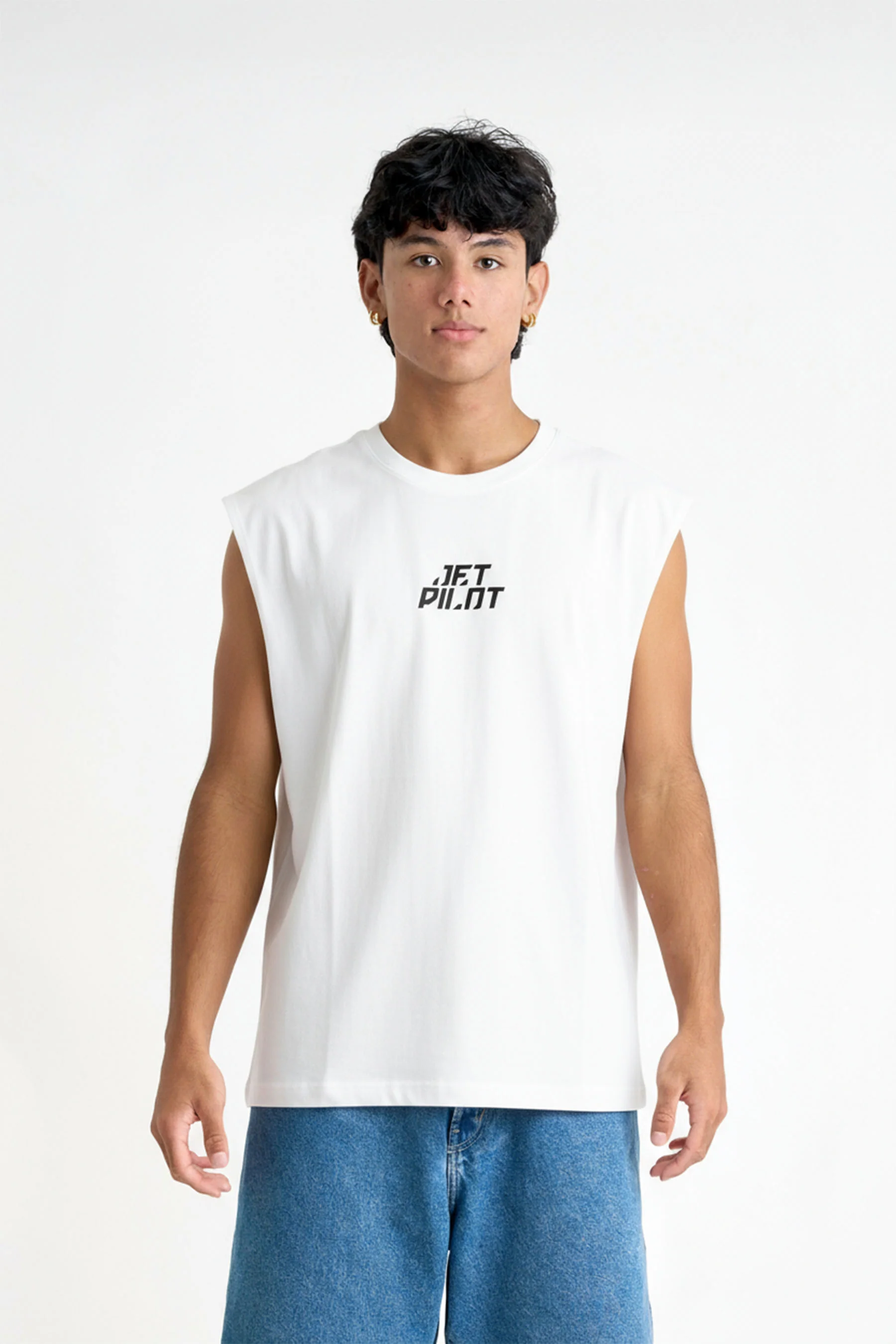 Jetpilot Finisher Muscle Tee - White