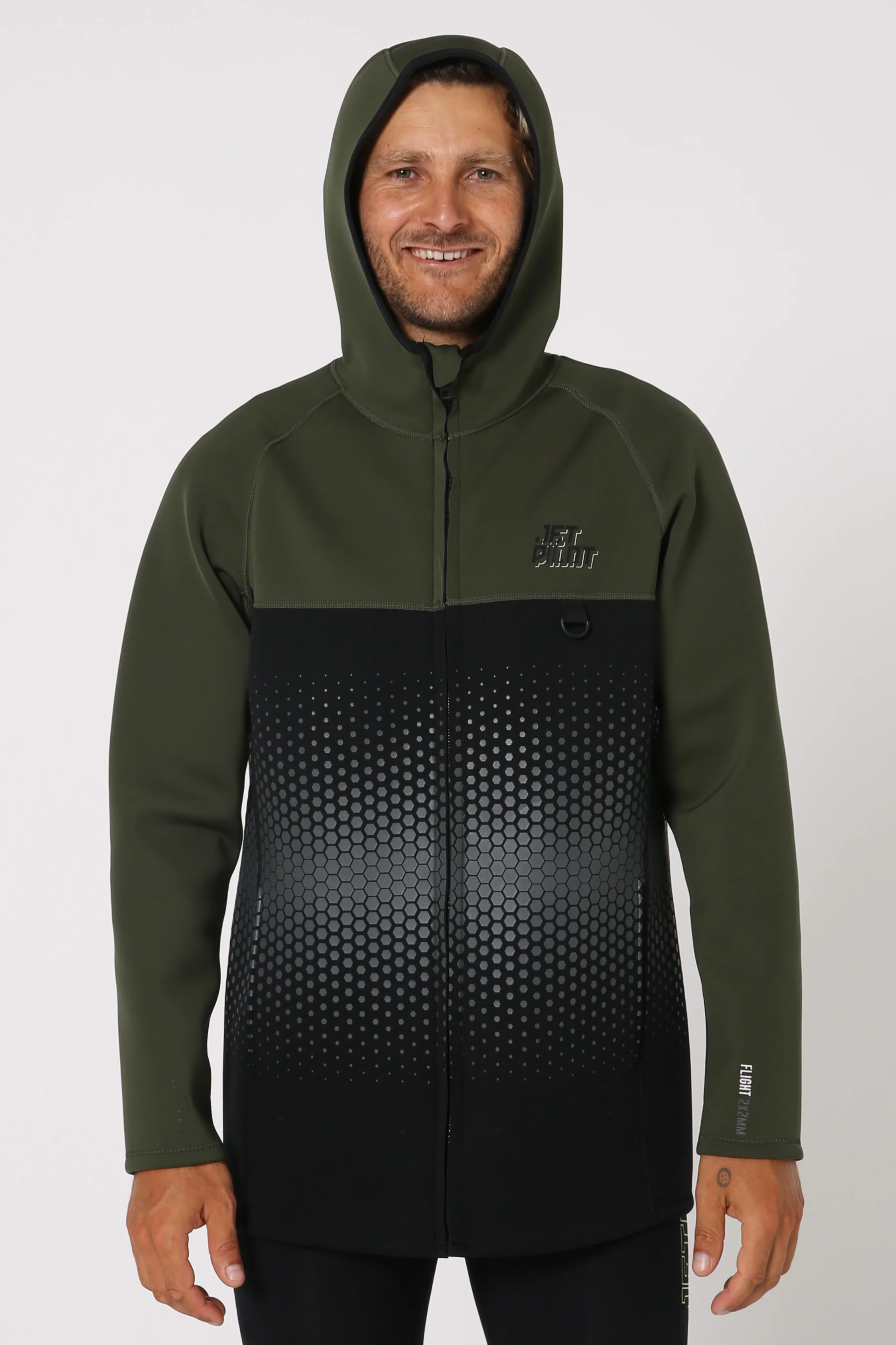 Jetpilot Flight Mens Hooded Tour Coat - Sage - Image 4