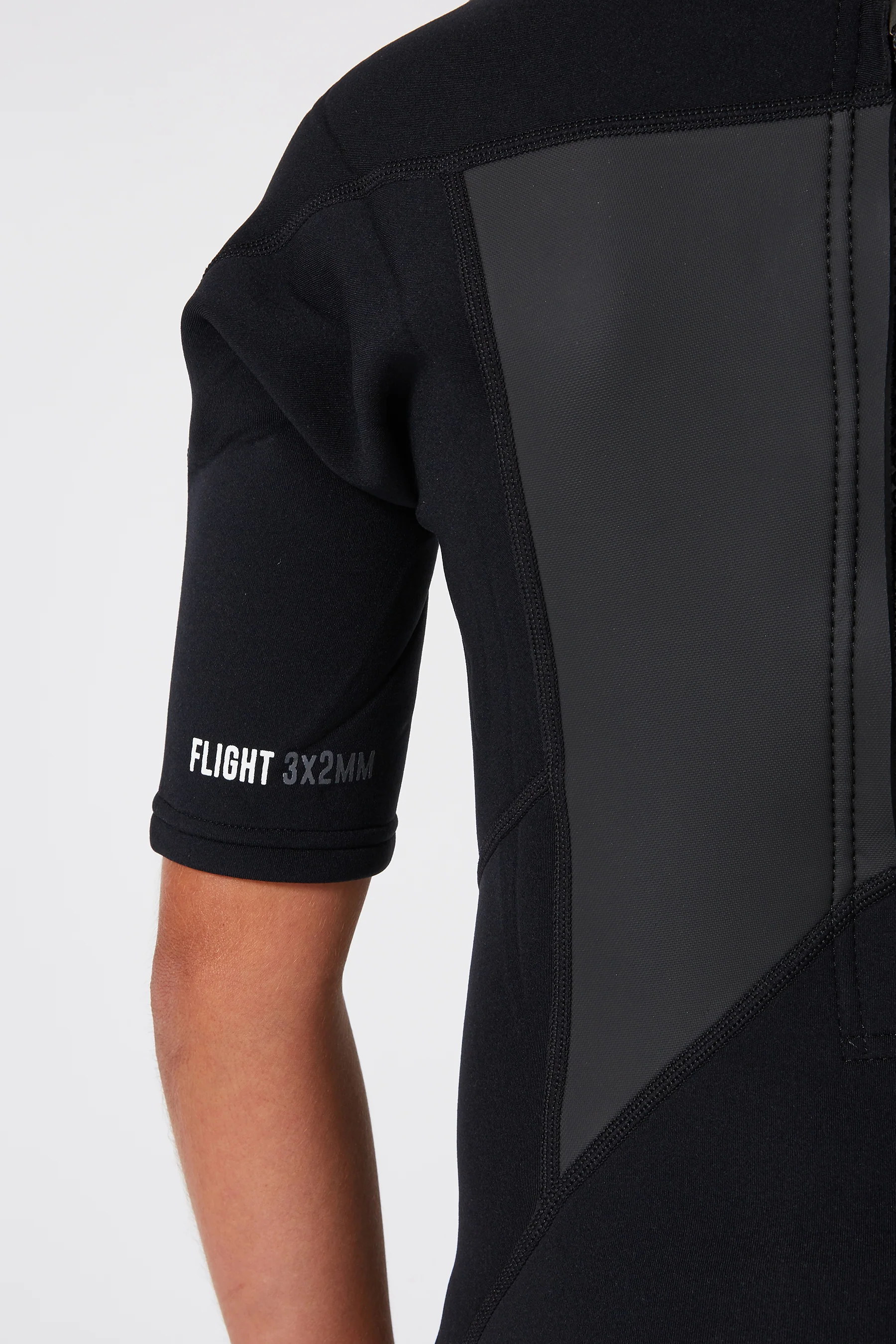 Jetpilot Flight Youth 2/2Mm Short Sleeve Springsuit - Black/Black - Image 7