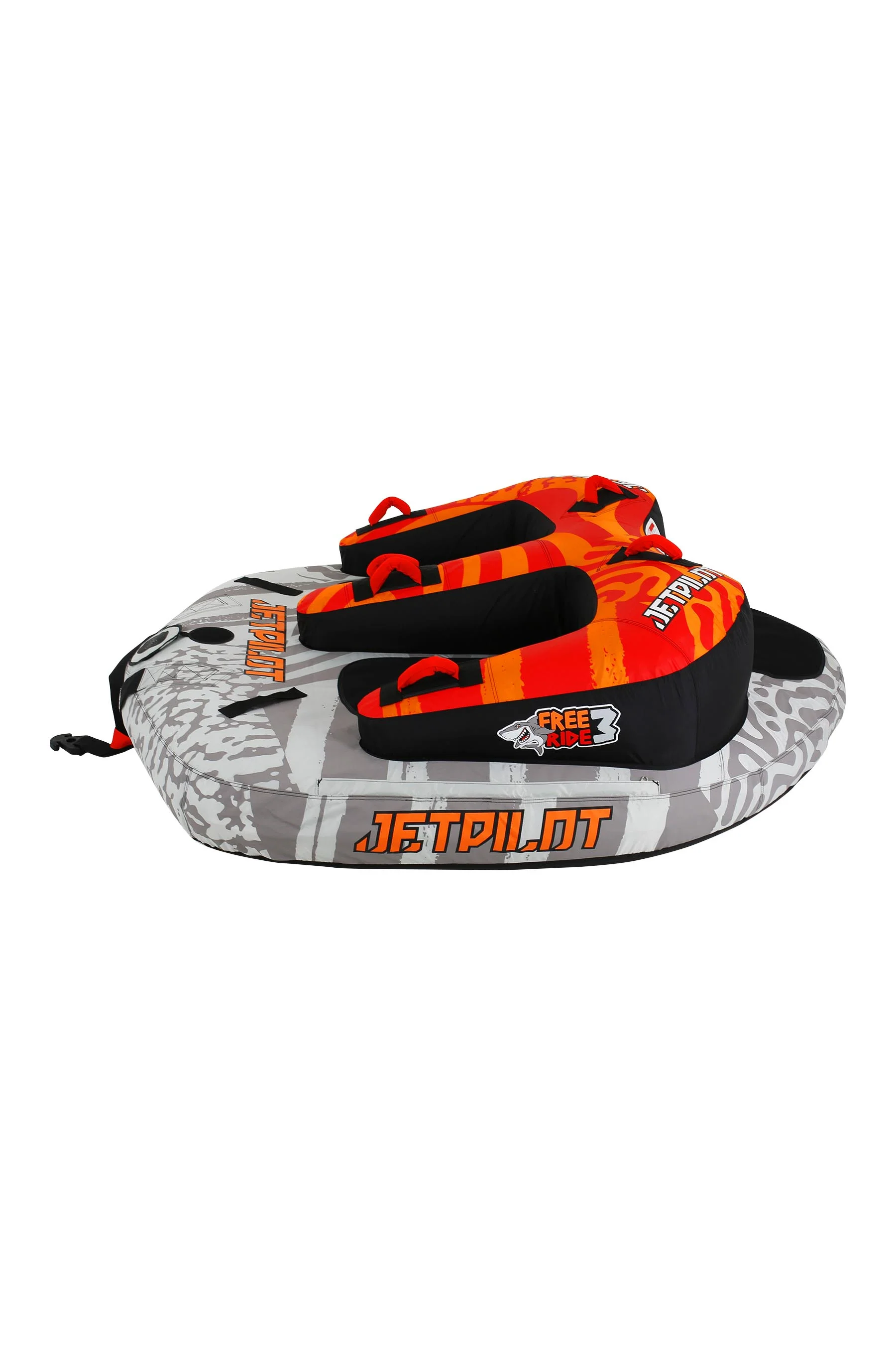 Jetpilot Freeride 3 Person Towable Tube - Grey/Orange - Image 3