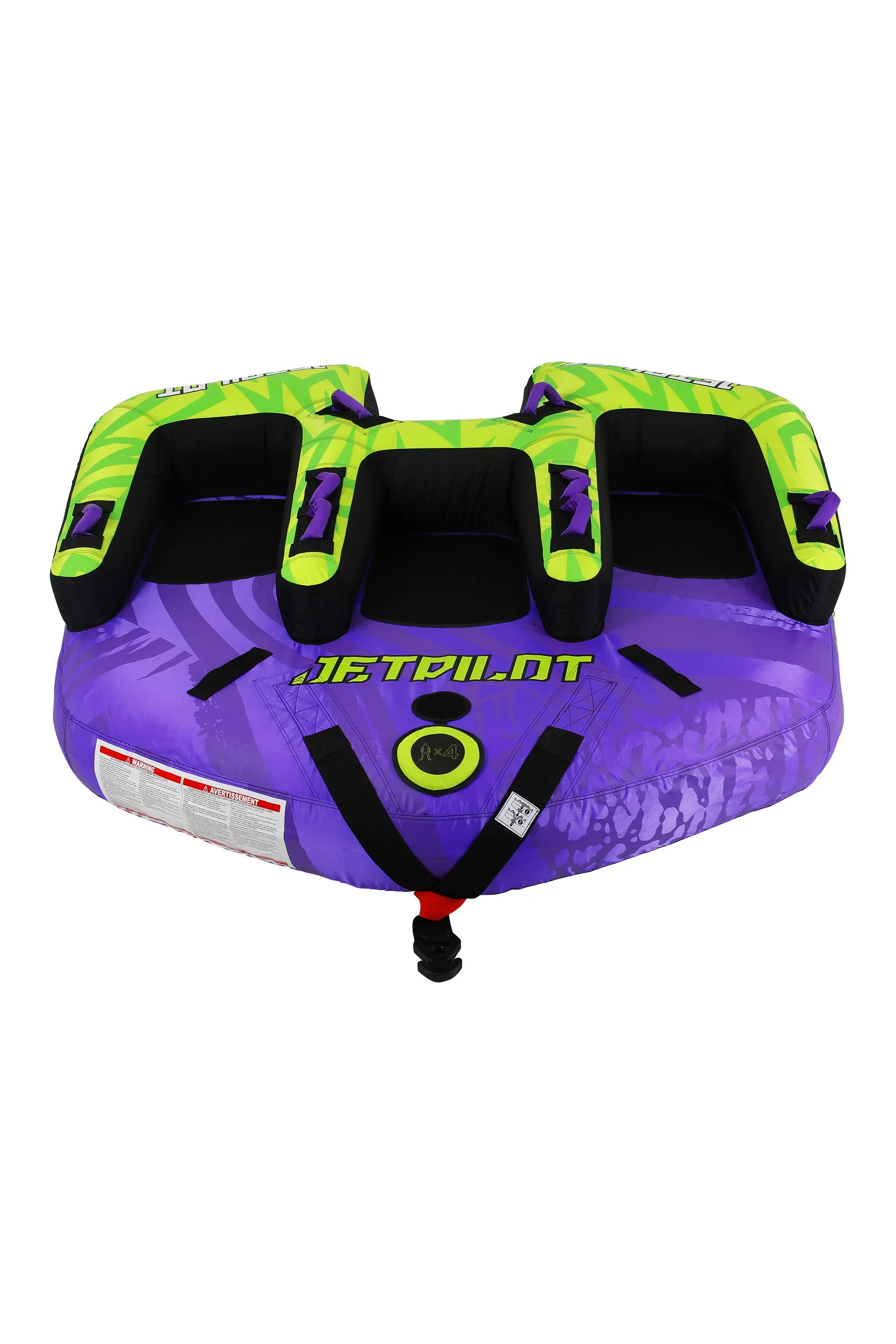 Jetpilot Freeride 4 Person Towable Tube - Purple/Green - Image 5