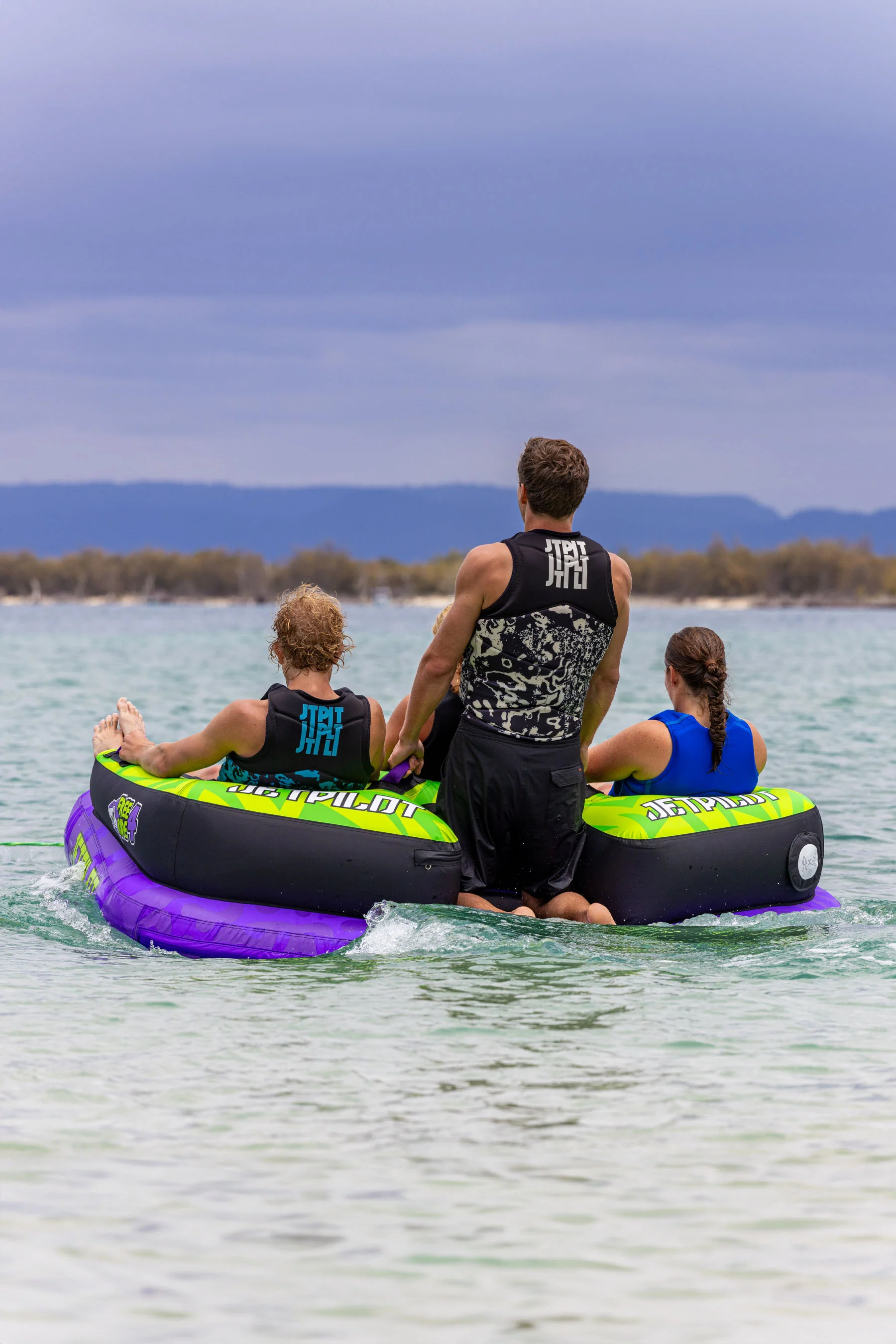 Jetpilot Freeride 4 Person Towable Tube - Purple/Green - Image 6