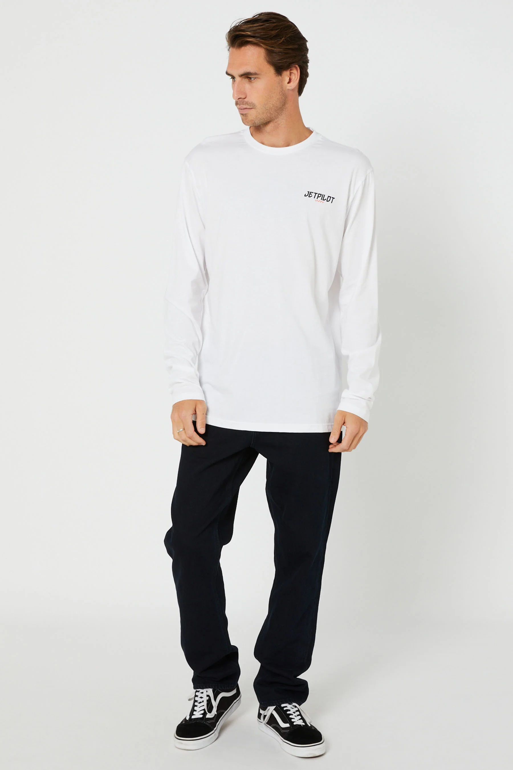 Jetpilot Friday Mens L/S Tee - White - Image 5