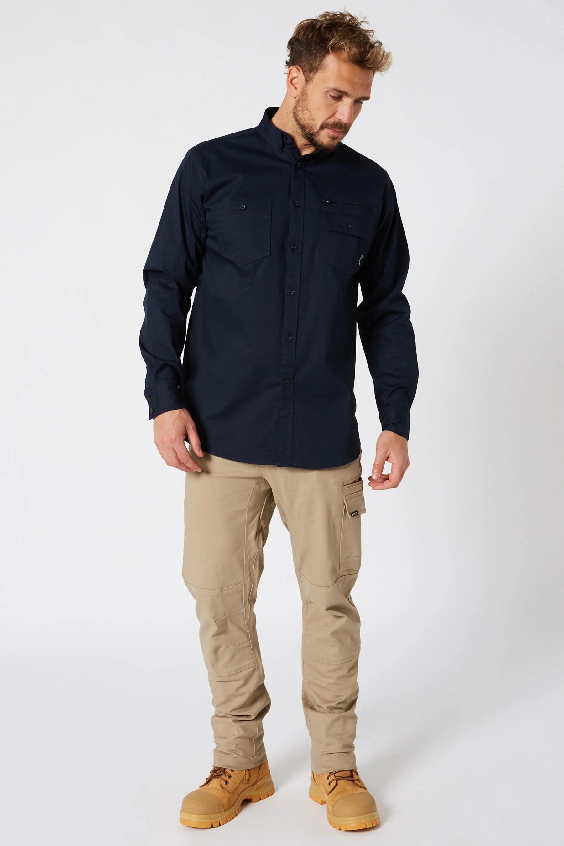 Jetpilot Fueled Long Sleeve Shirt - Navy - Image 4