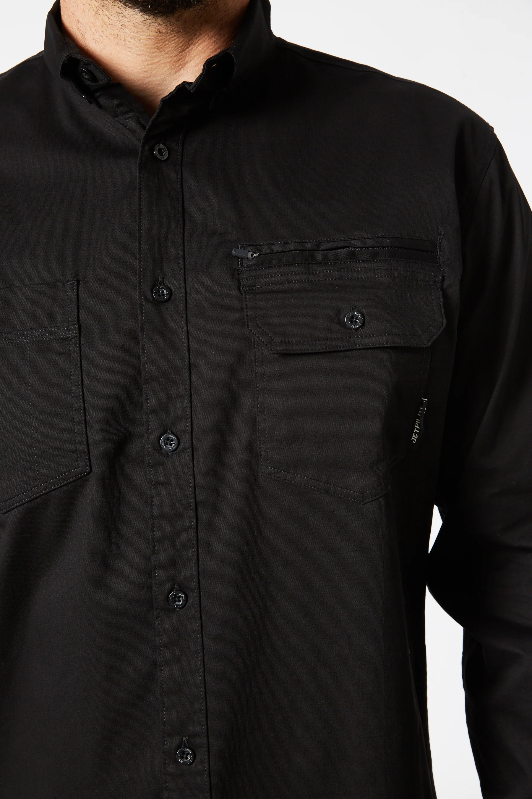 Fueled Mens Long Sleeve Shirt - Black - Image 4