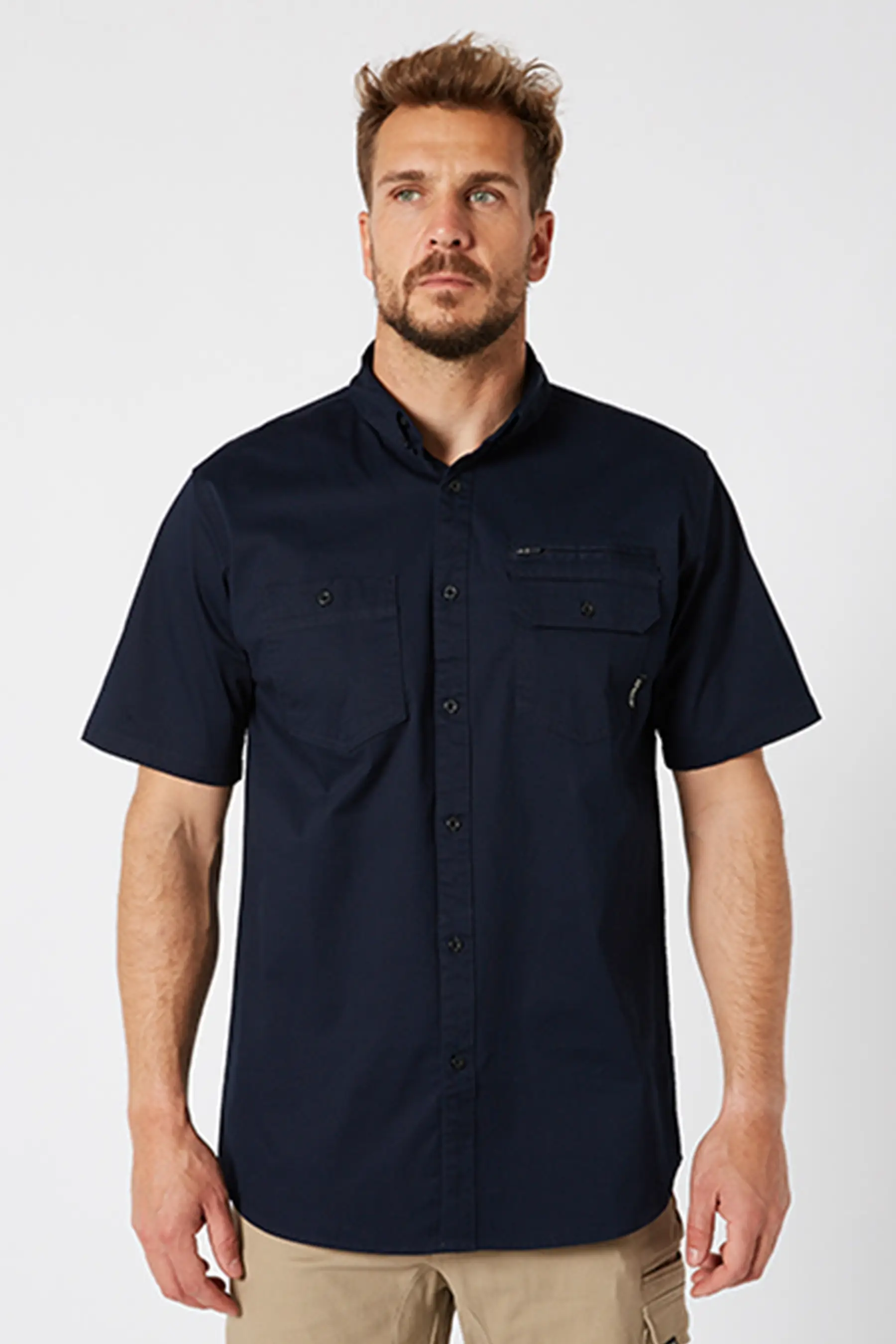 Jetpilot Fueled Short Sleeve Shirt - Navy