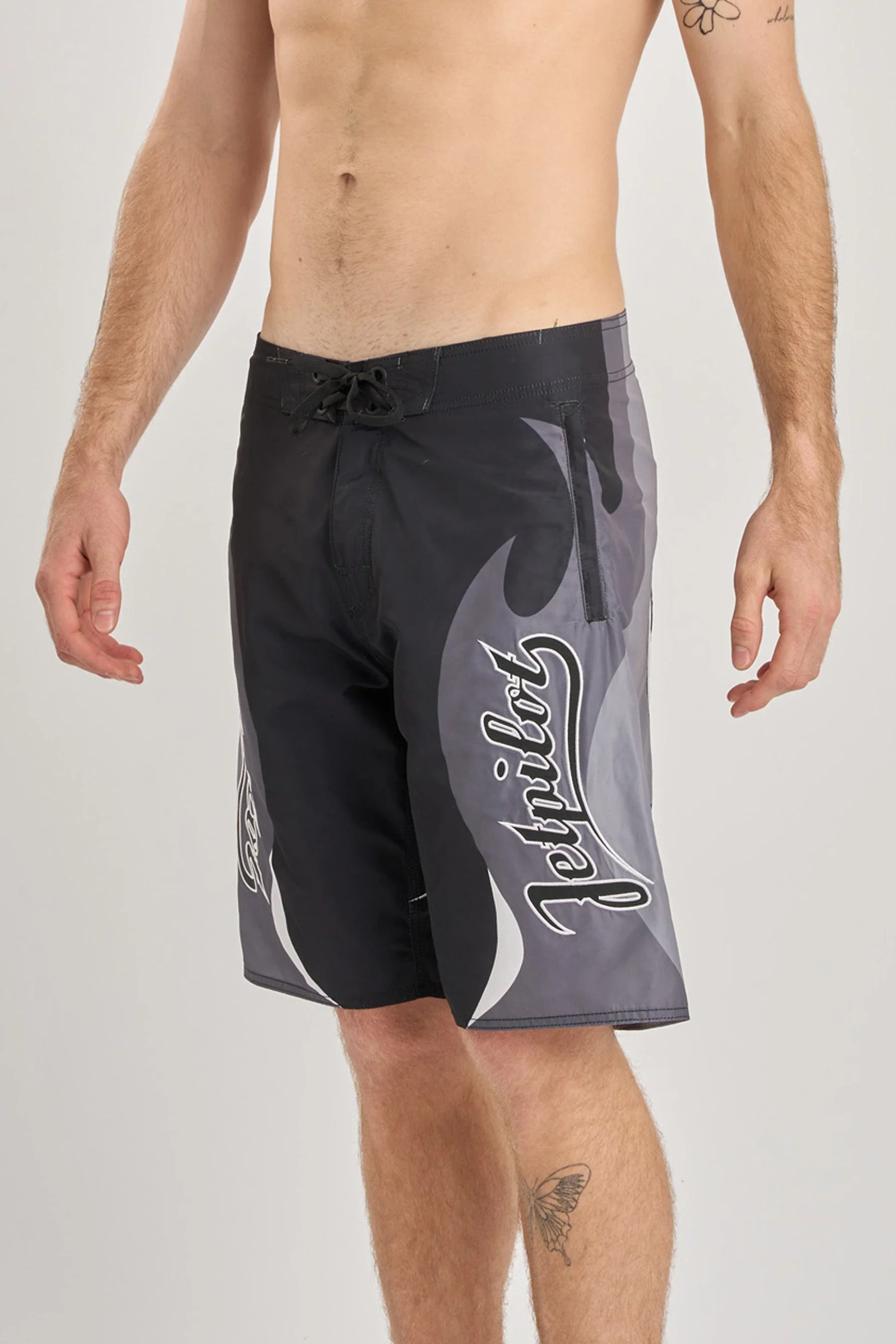 Jetpilot Hardcore Boardshort - Black/White - Image 3