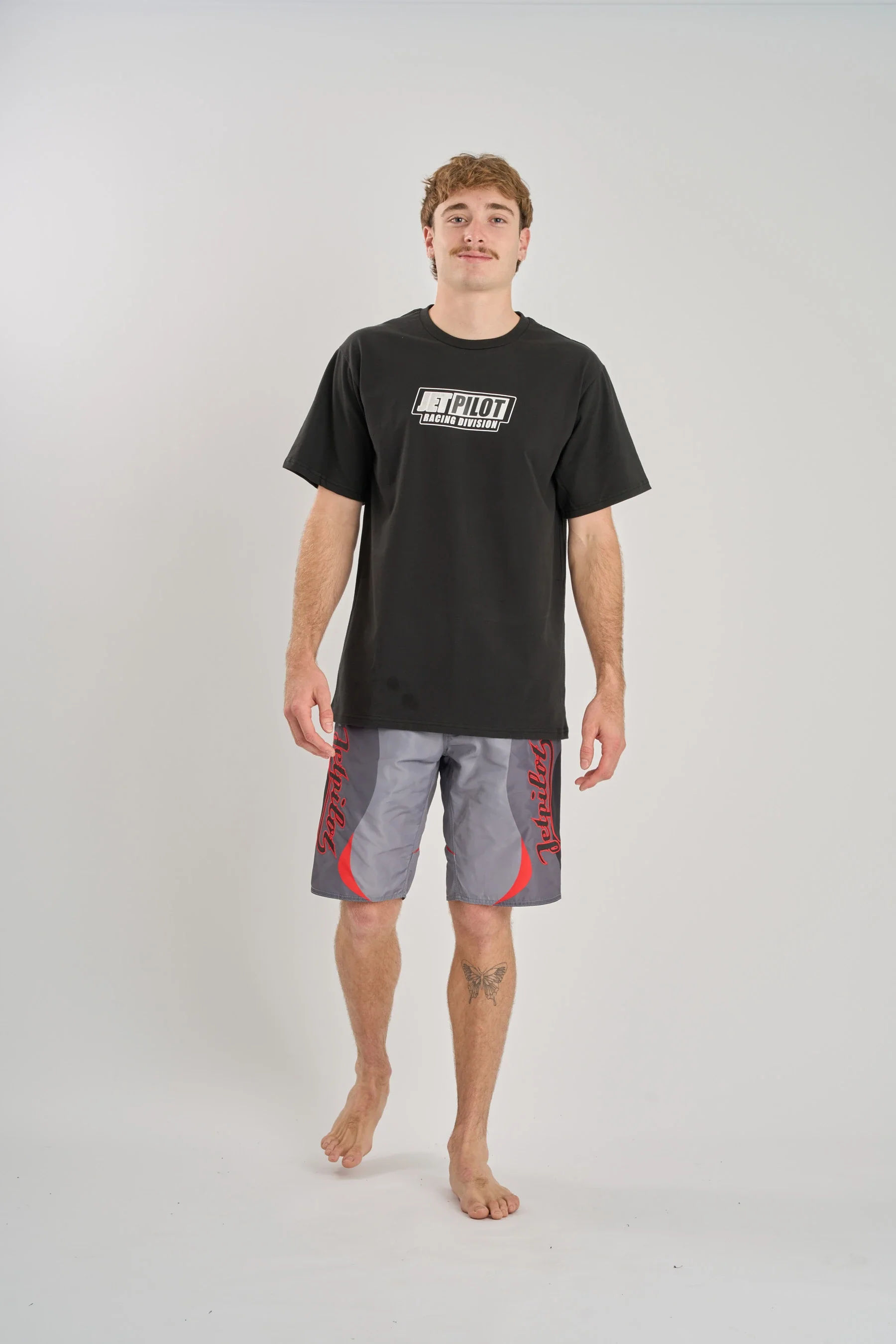 Jetpilot Hardcore Boardshort - Charcoal/Red - Image 2